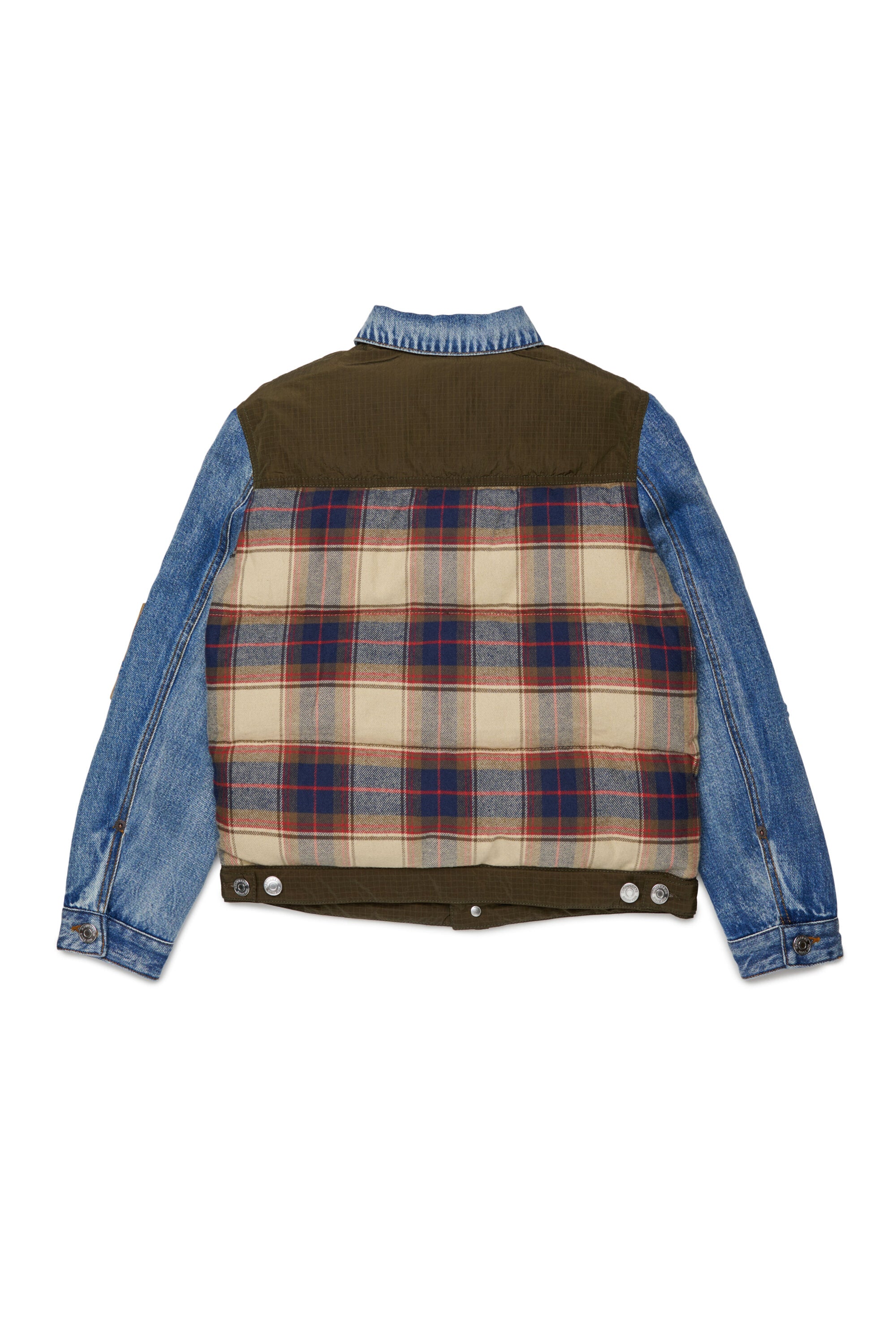 Chaqueta workwear patchwork con logo
