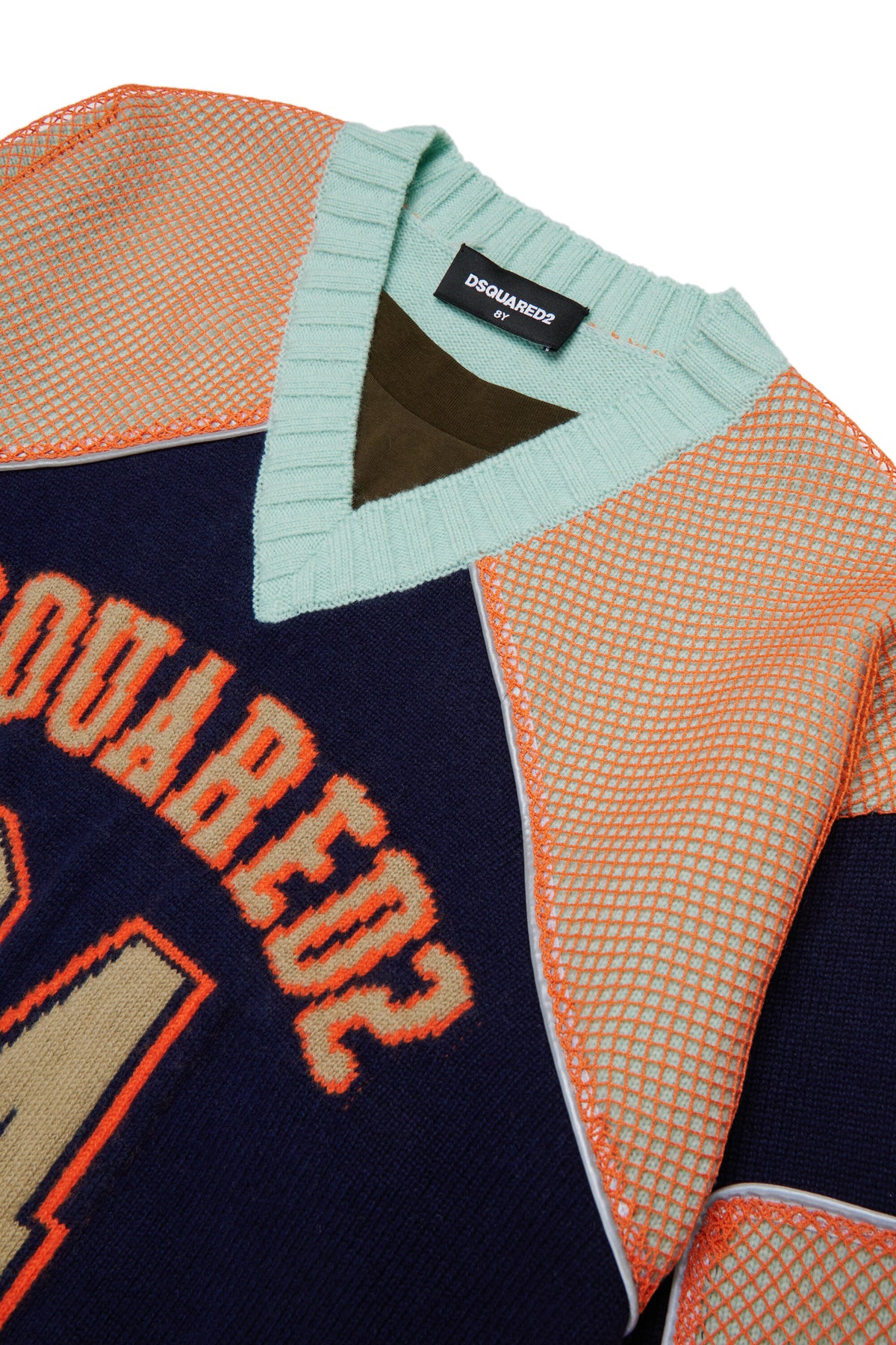 Pull à col en V avec logo