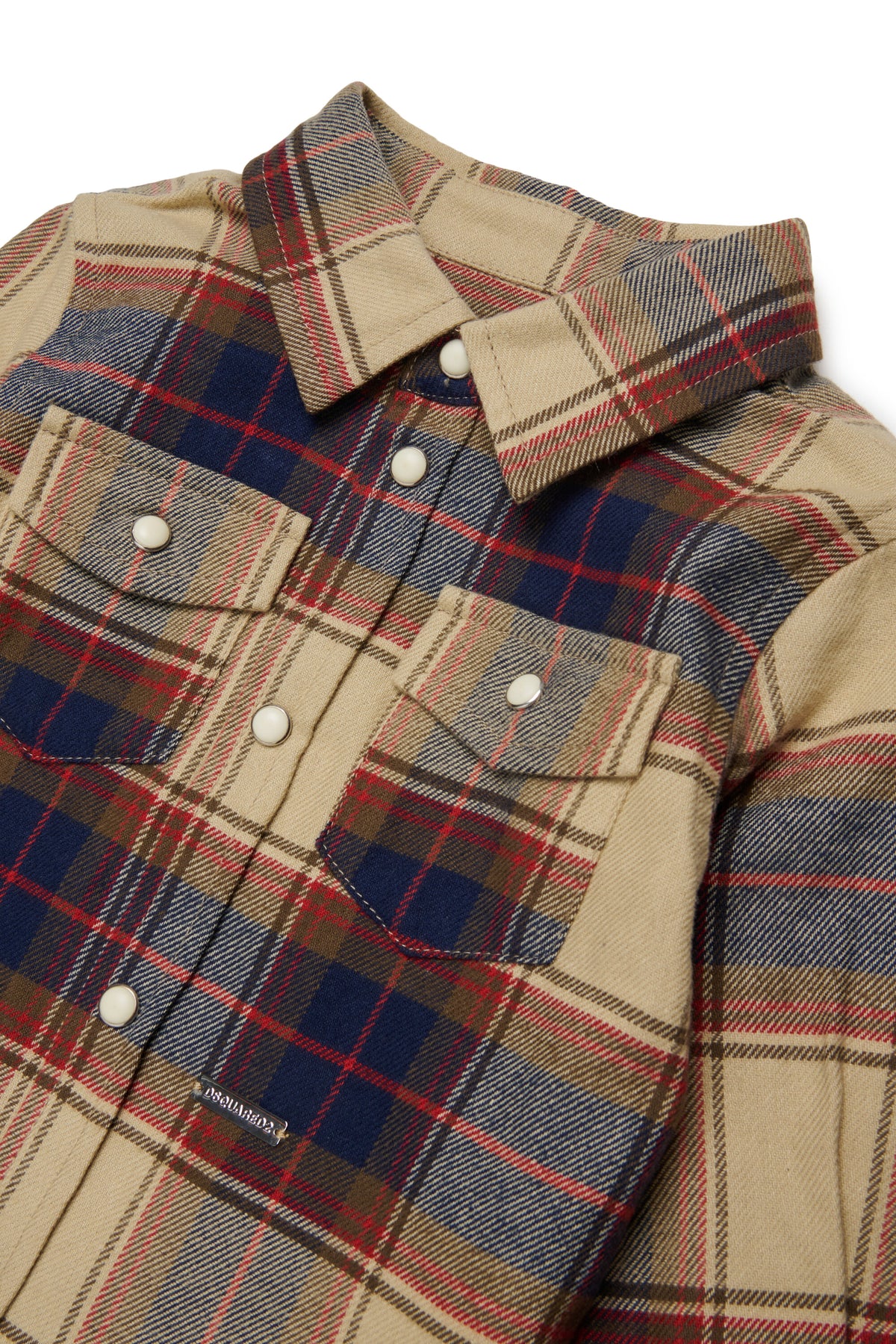 Chemise à carreaux avec logo