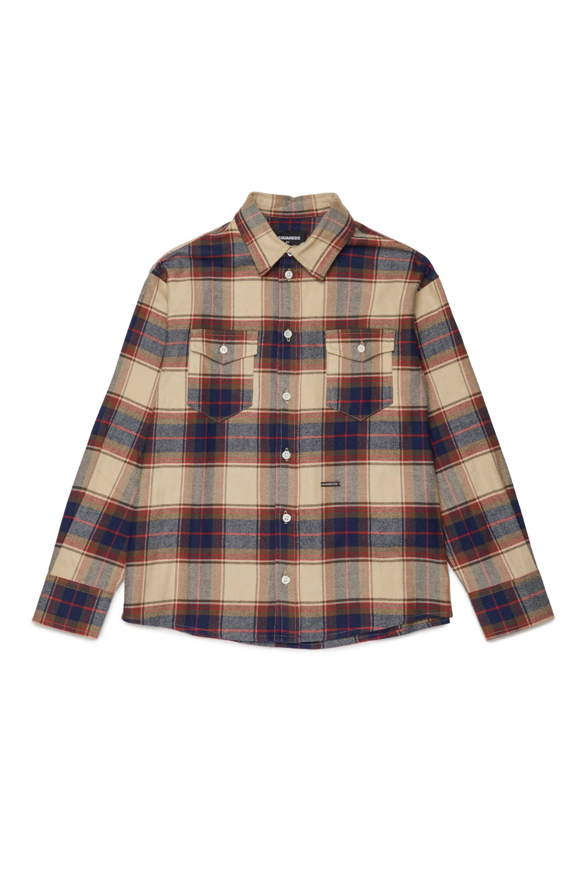 Chemise à carreaux avec logo