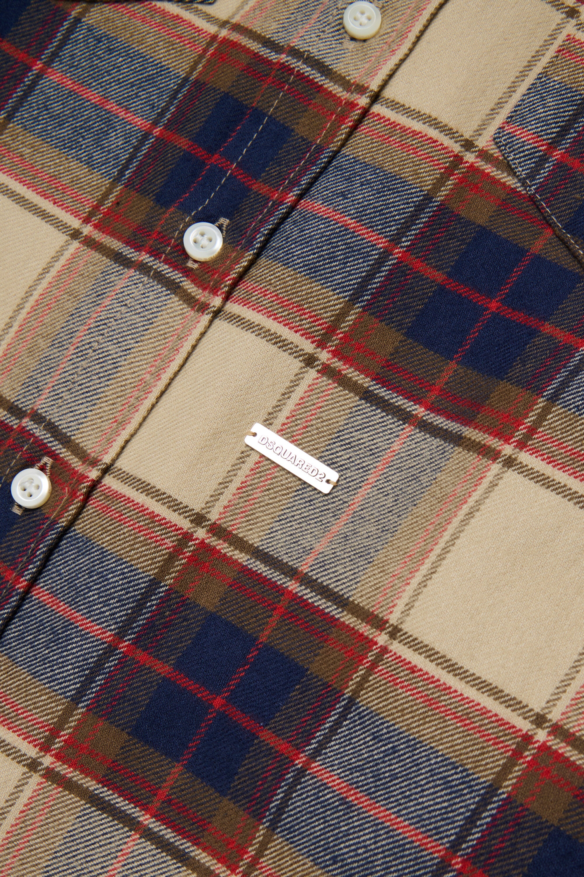 Chemise à carreaux avec logo
