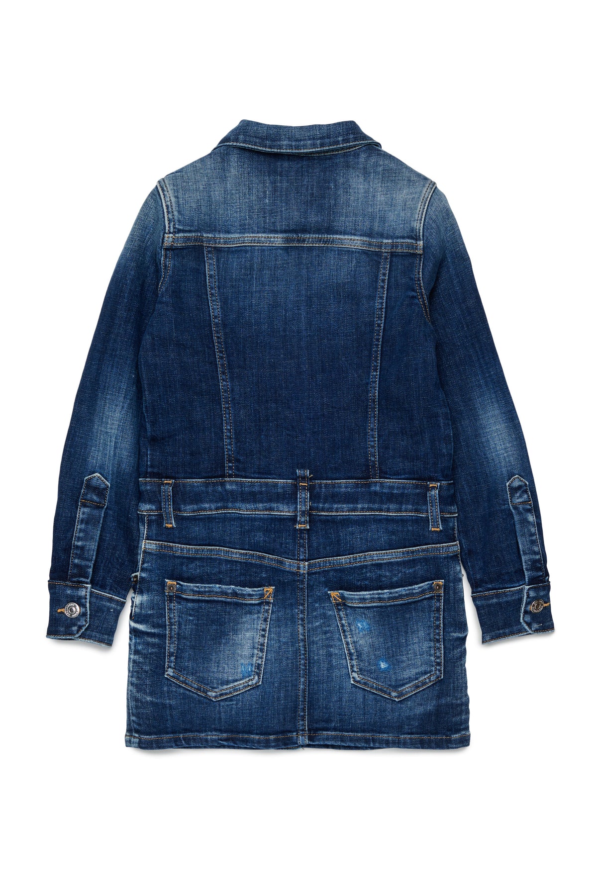 Robe en denim effet usé