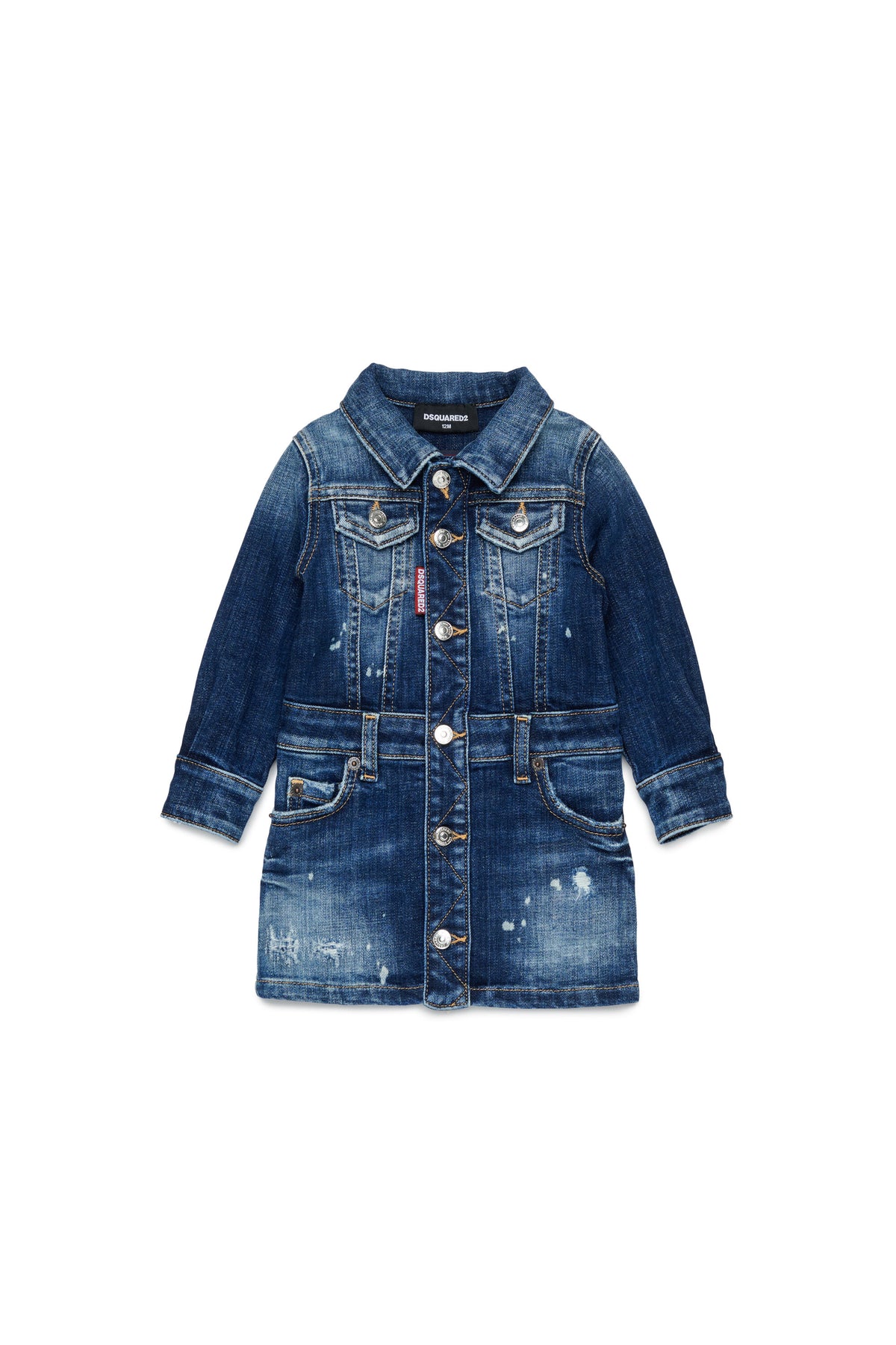 Vestido corto de denim