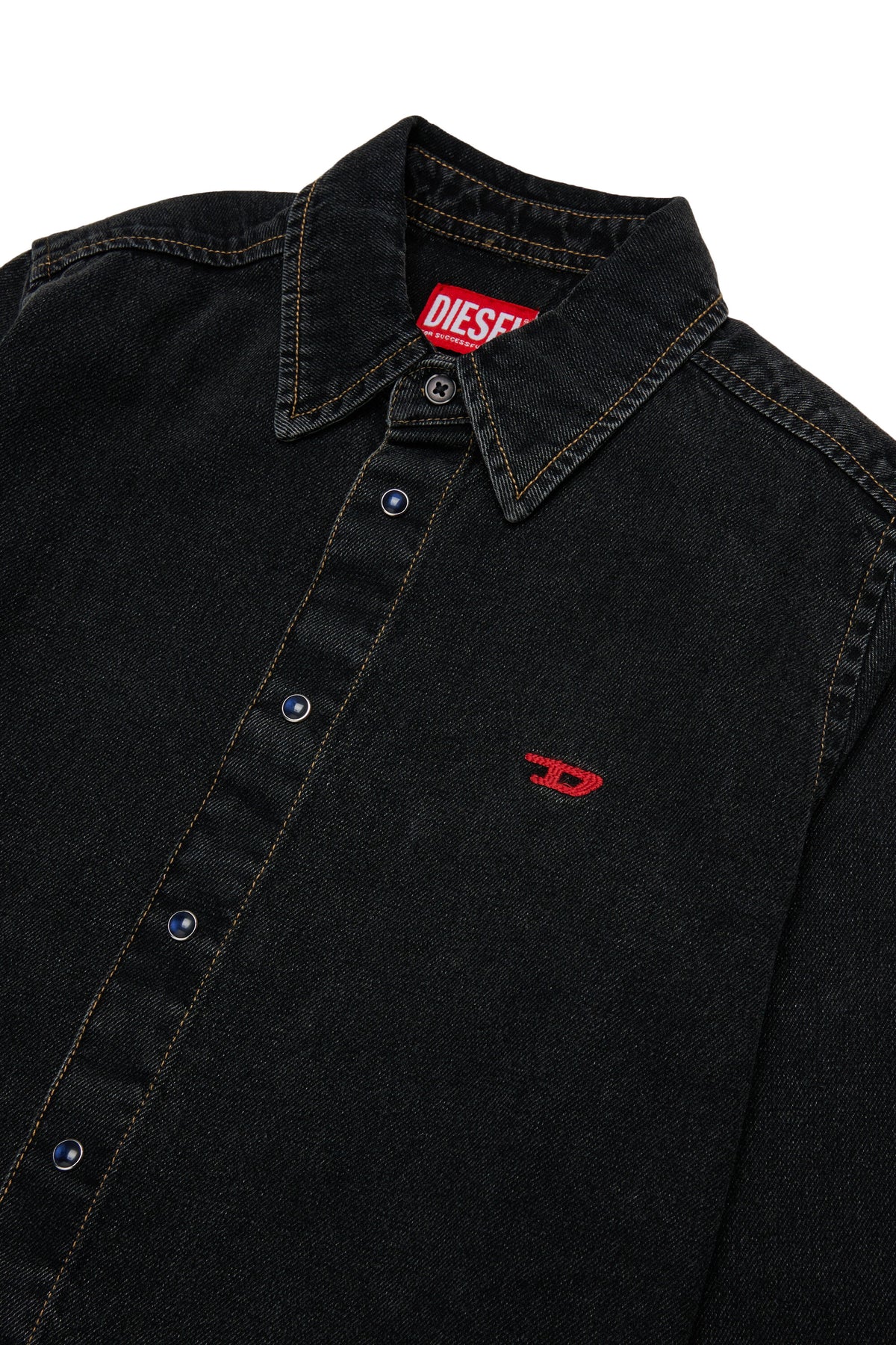 Denim shirt with logo