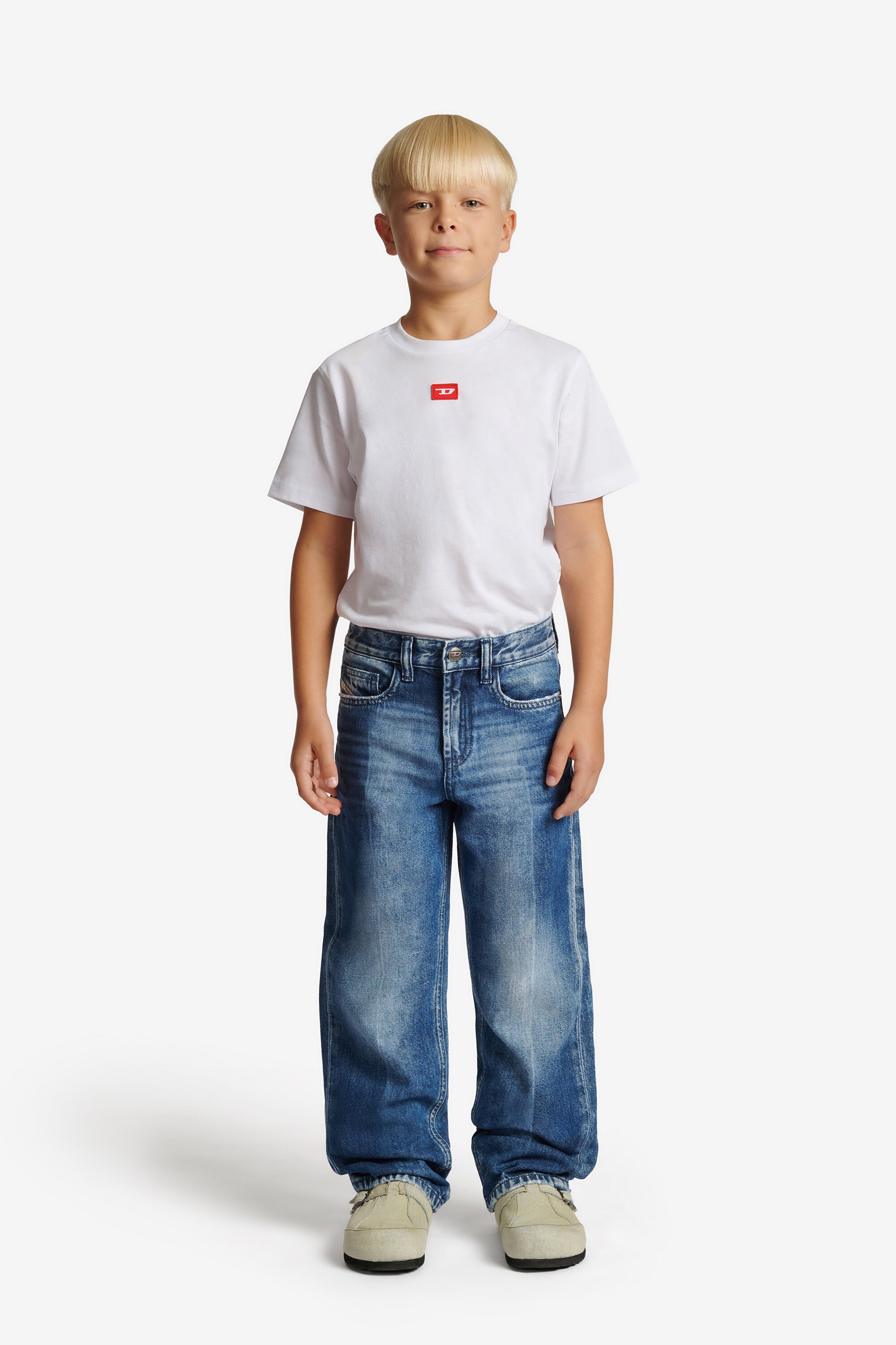Jeans relaxed fit lavado azul claro - D-Maki
