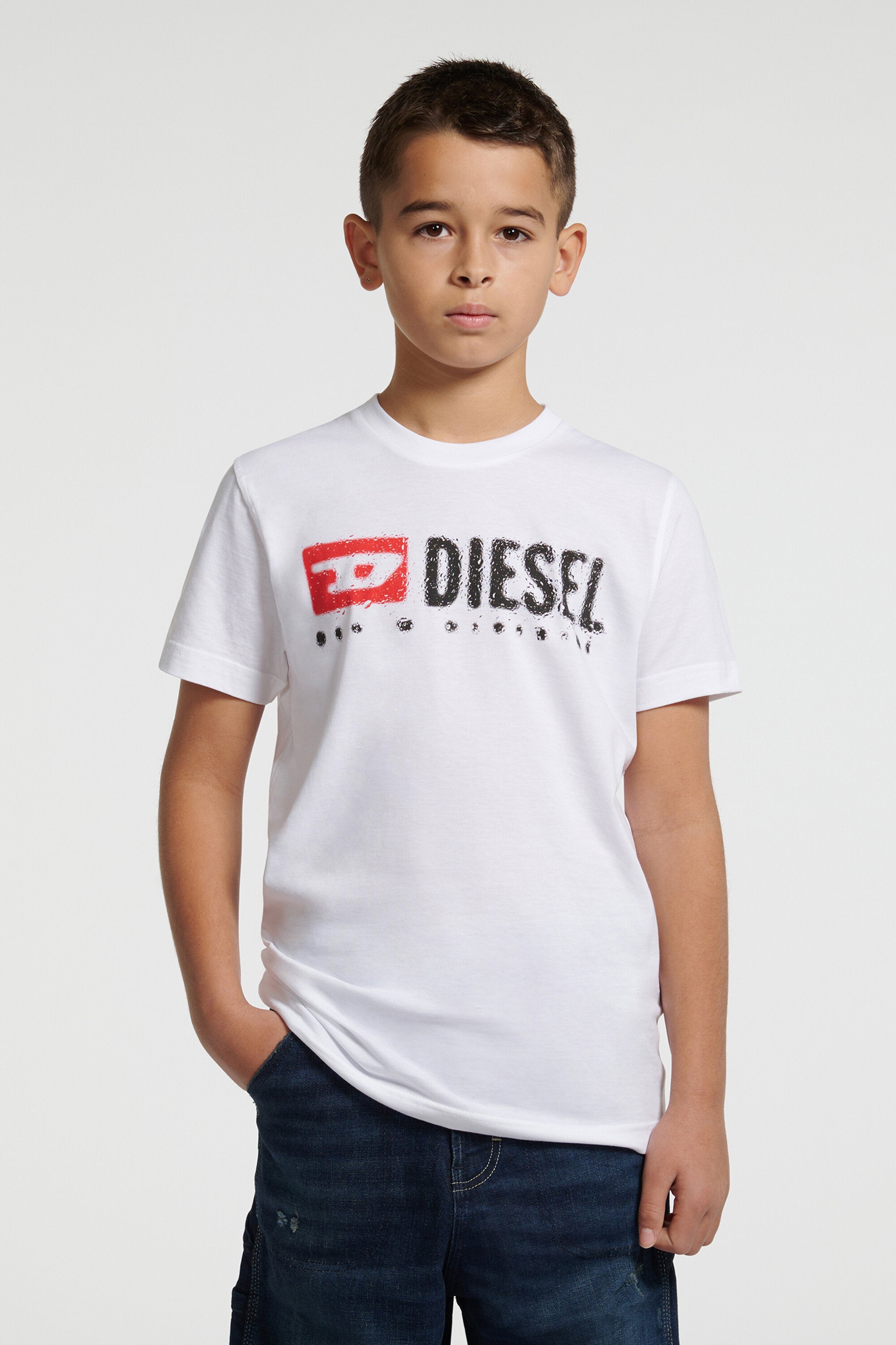 T-shirt en jersey à logo Diesel Denim Division