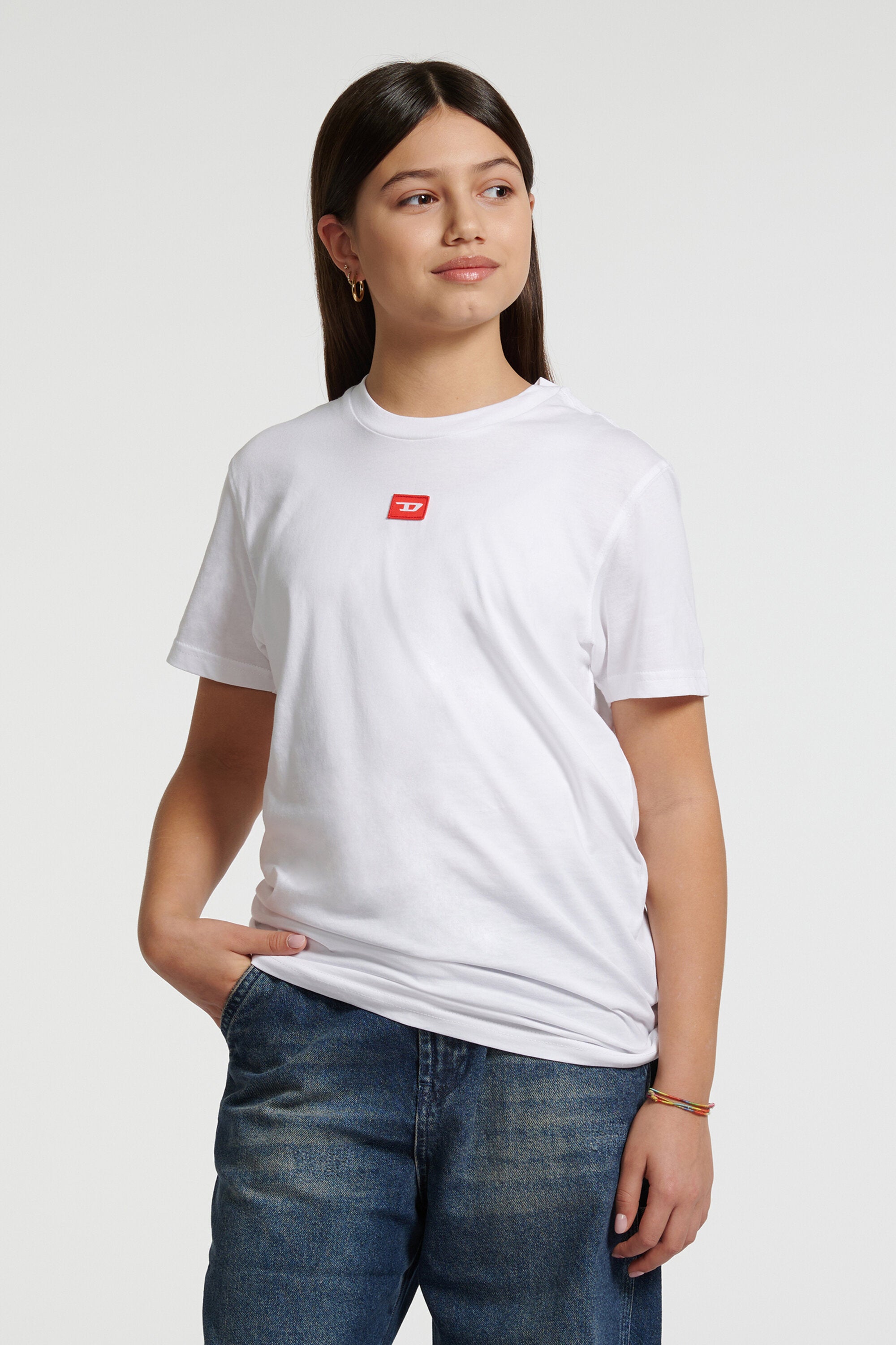 Jersey T-shirt with red D patch