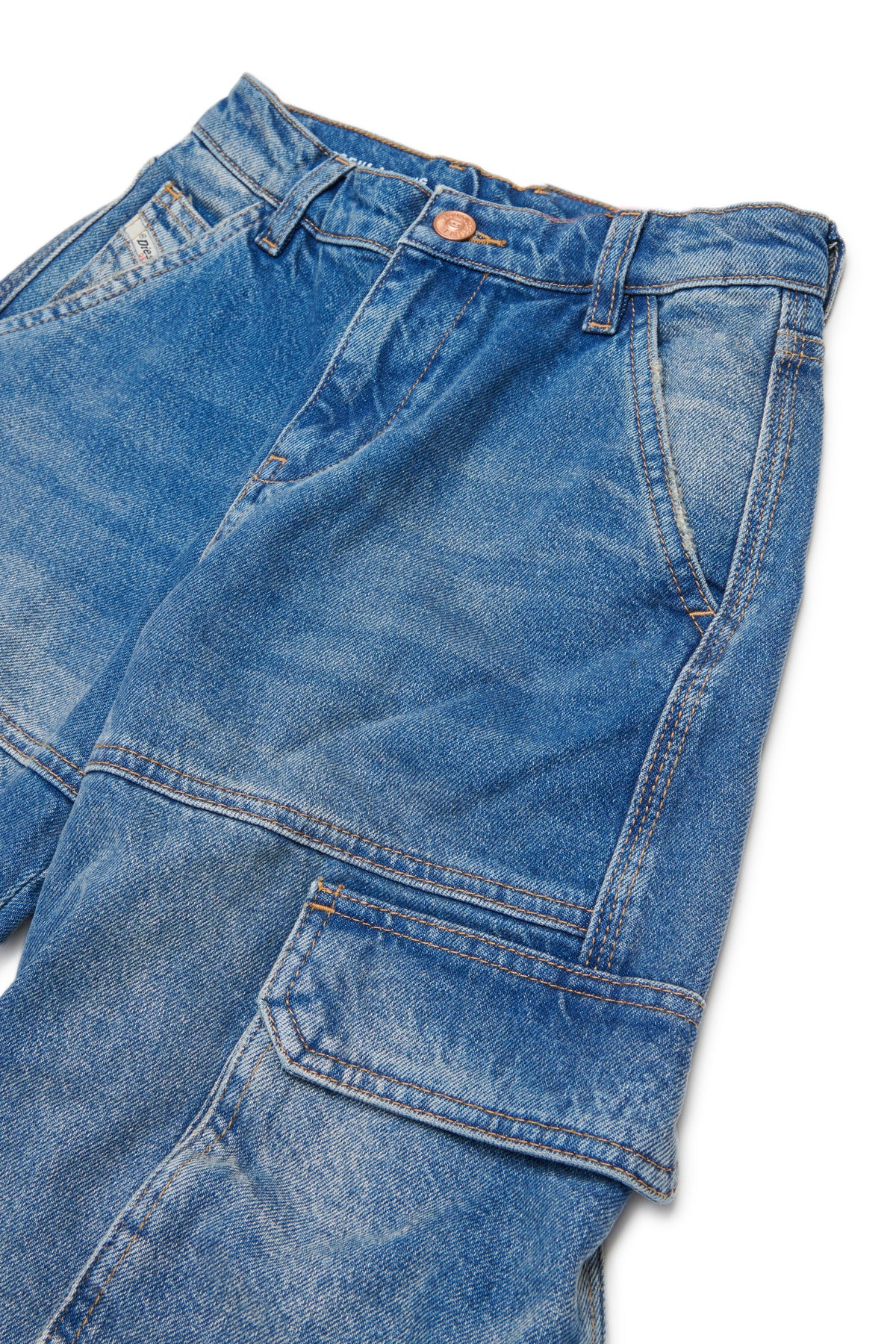 Jean cargo coupe décontractée avec poches - D-Argjx Cargo