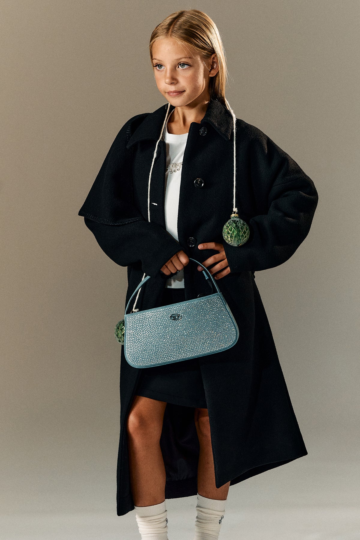 WJULIE bag in denim with rhinestones