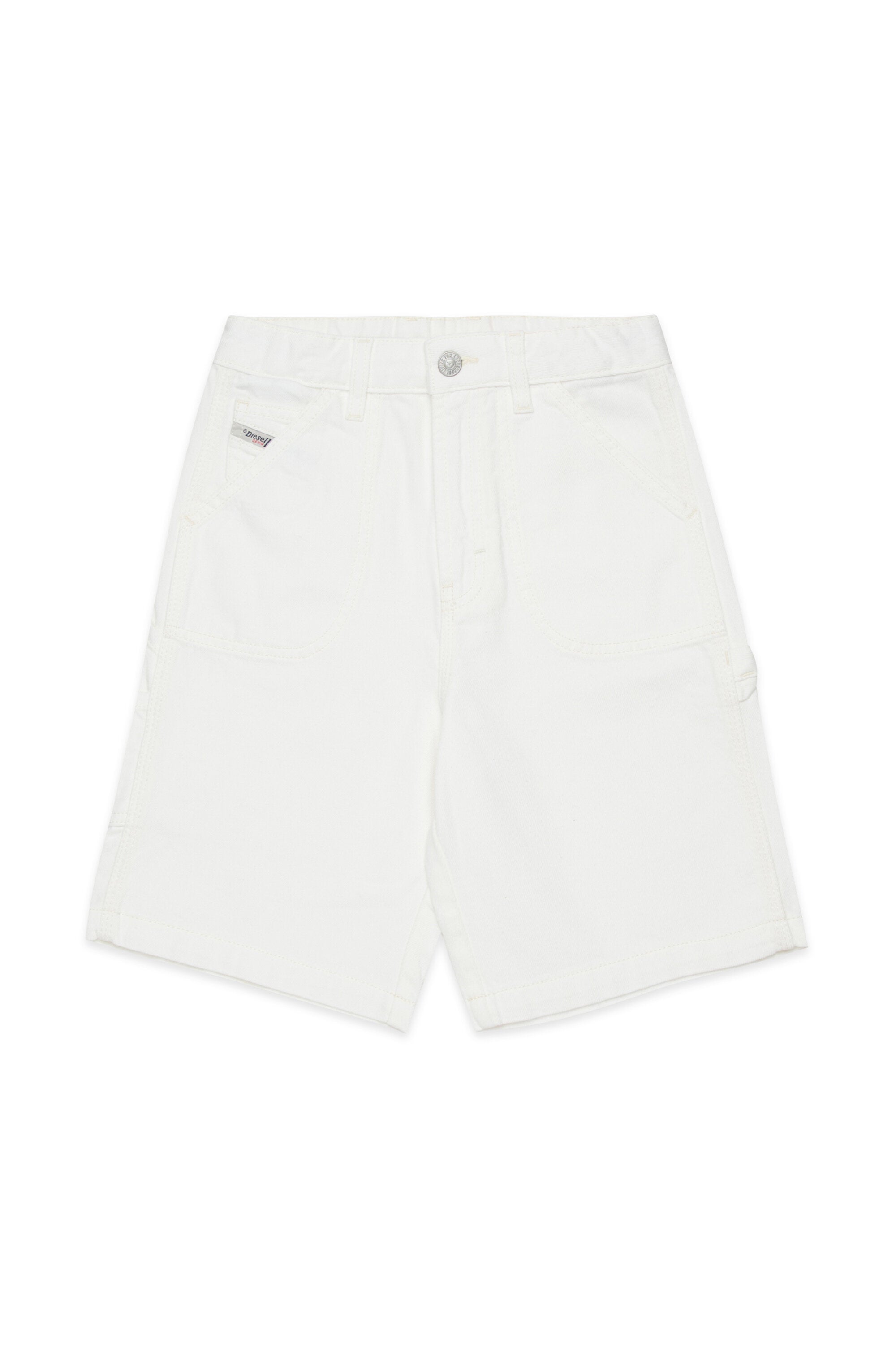 Short en denim blanc avec logo - D-Bart