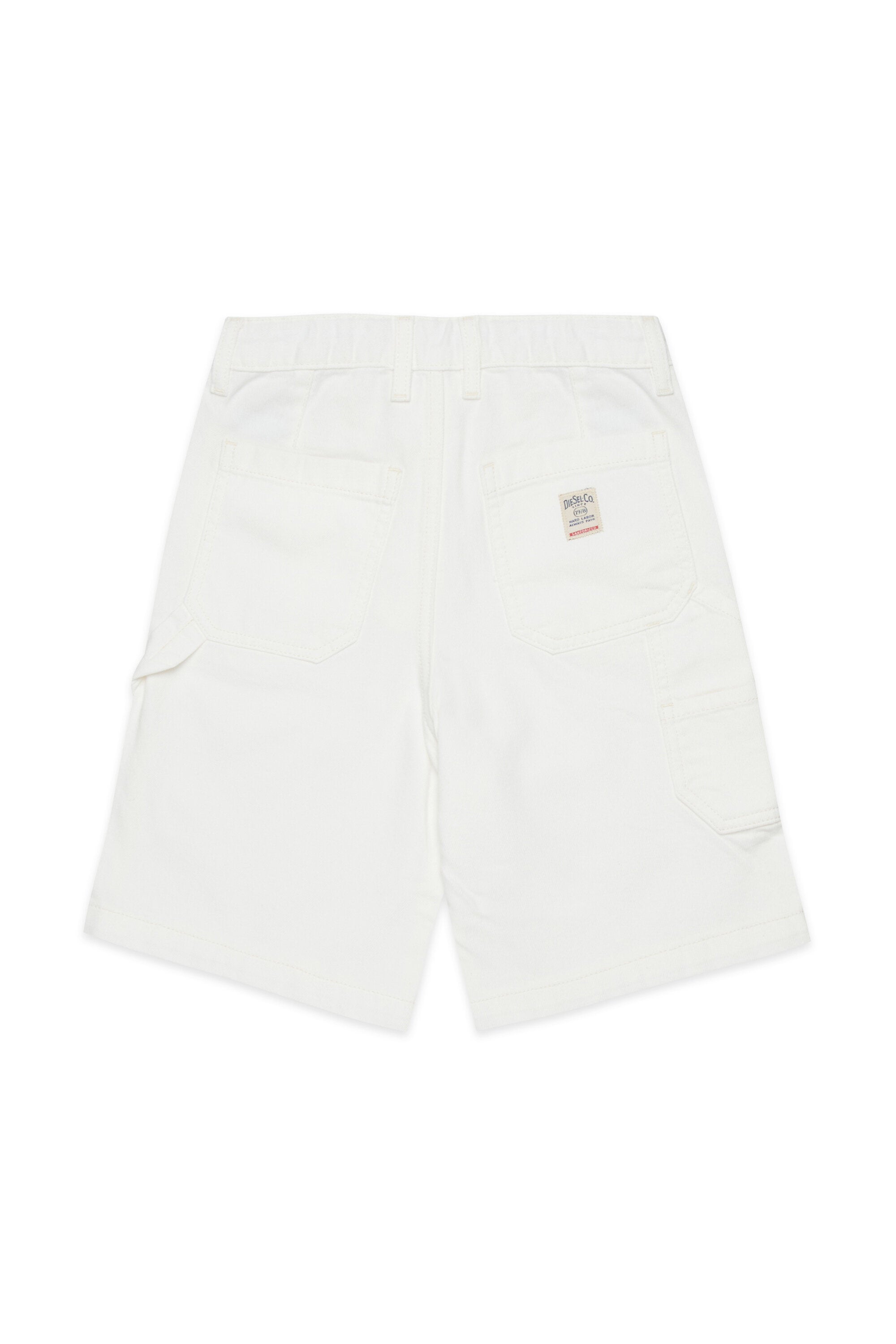 Short en denim blanc avec logo - D-Bart