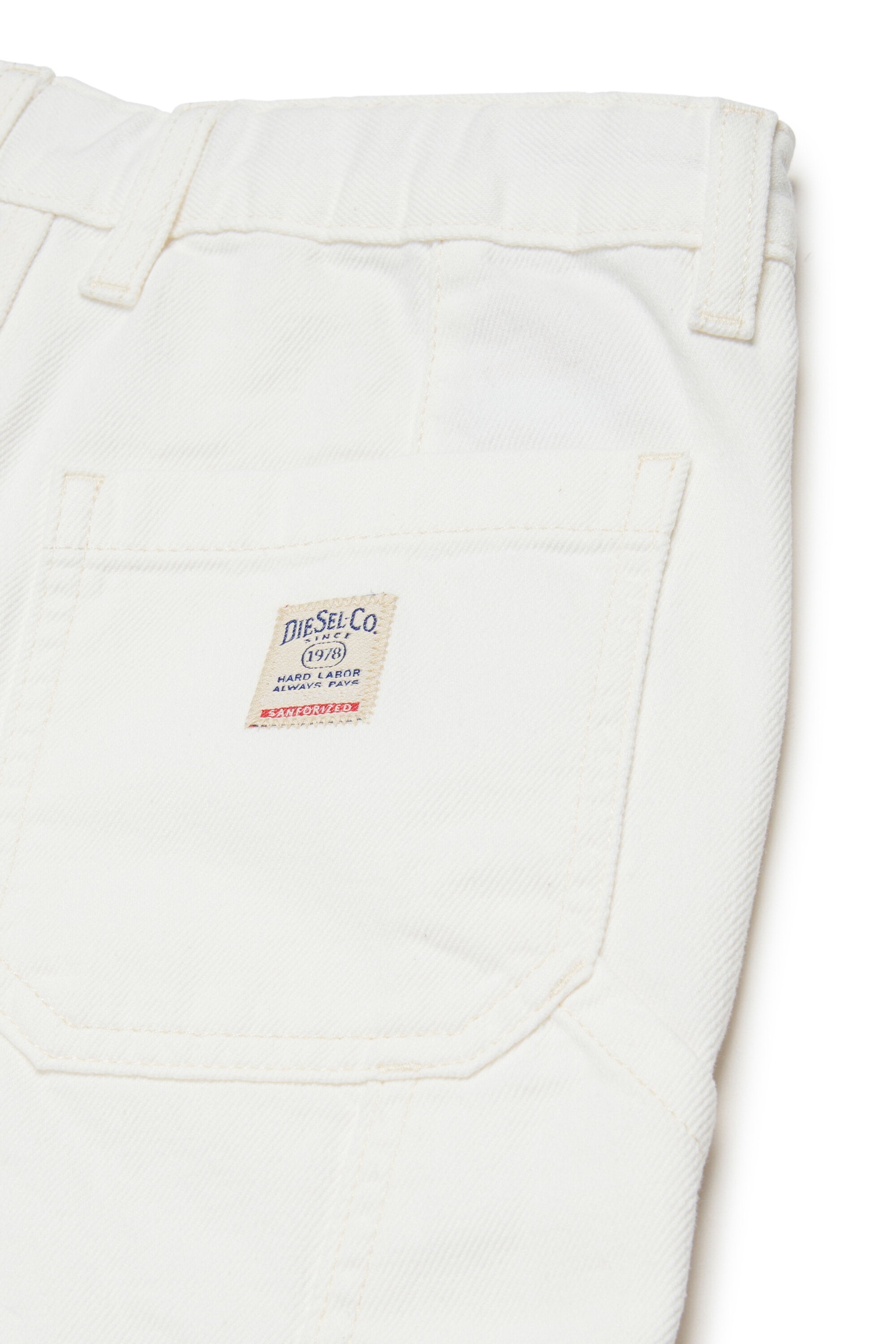 Short en denim blanc avec logo - D-Bart