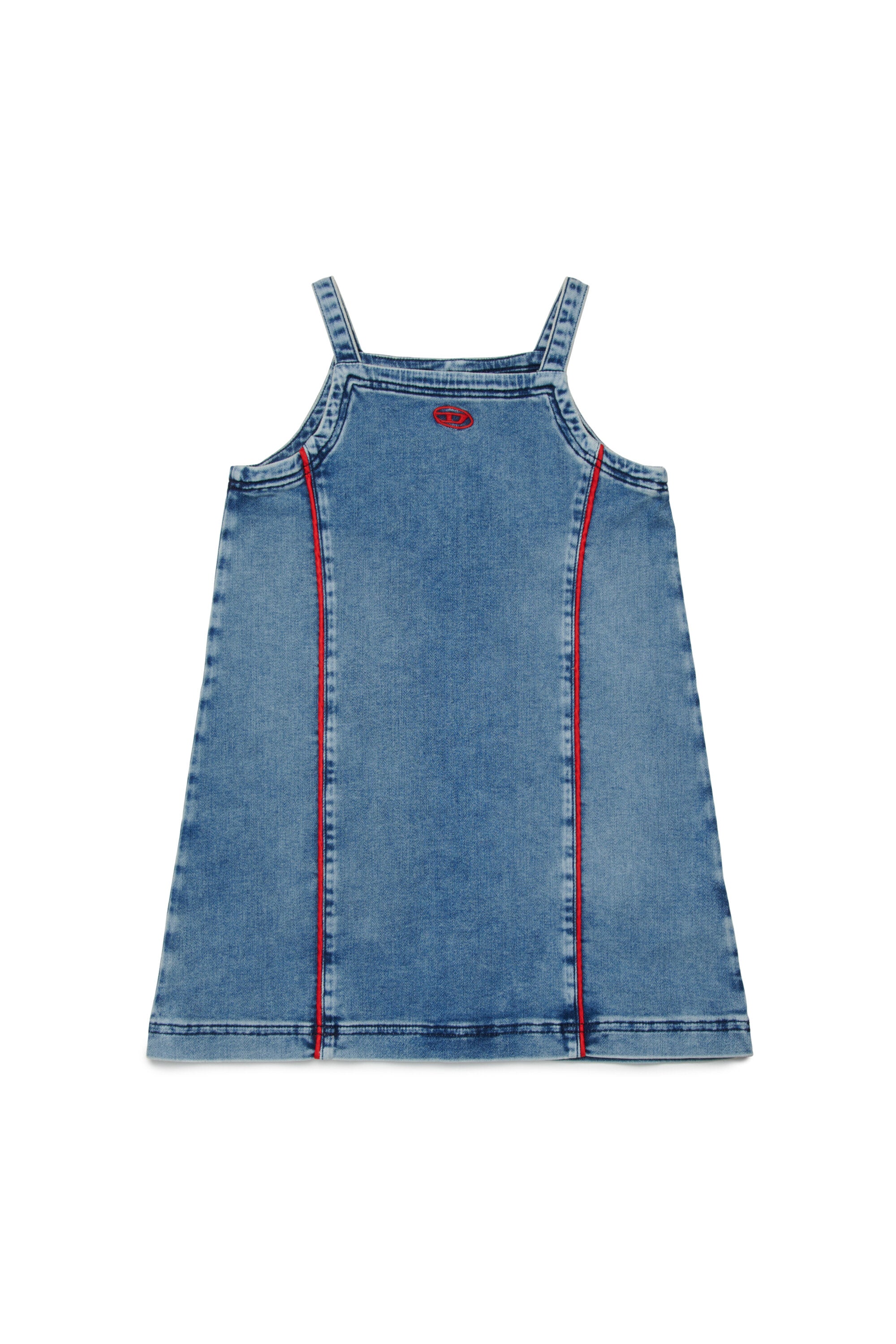 Robe courte en denim avec logo