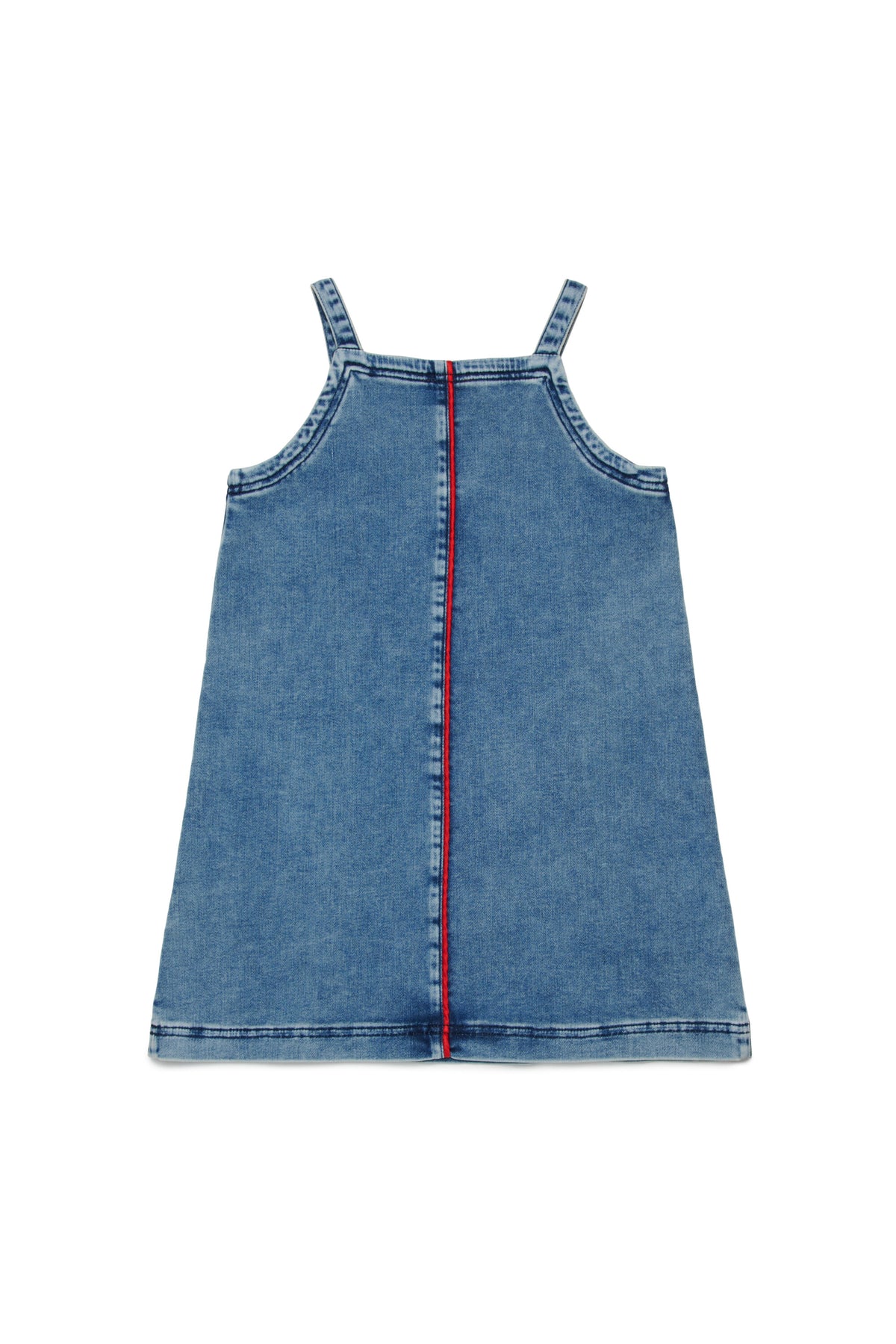 Vestido corto de denim con logo