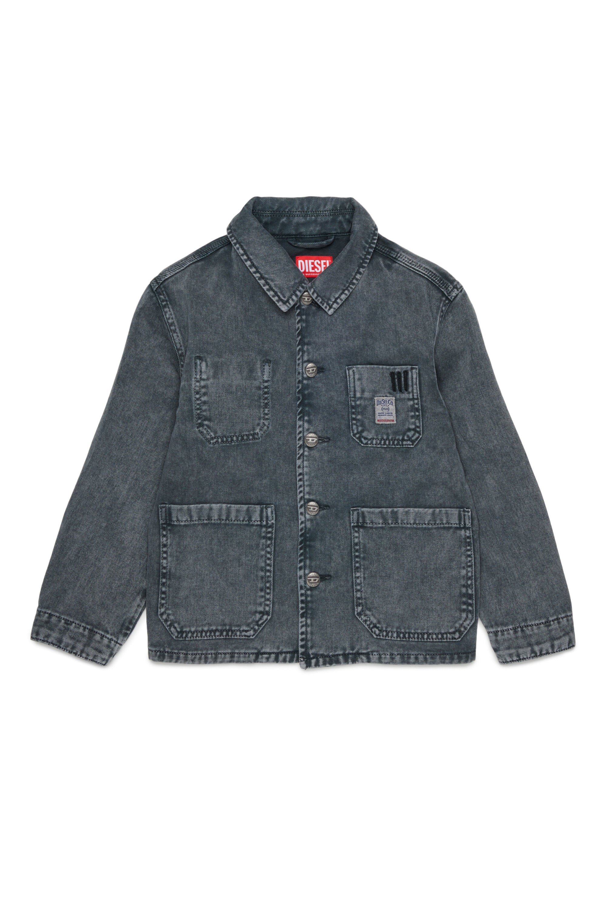 Chaqueta vaquera con logo estampado