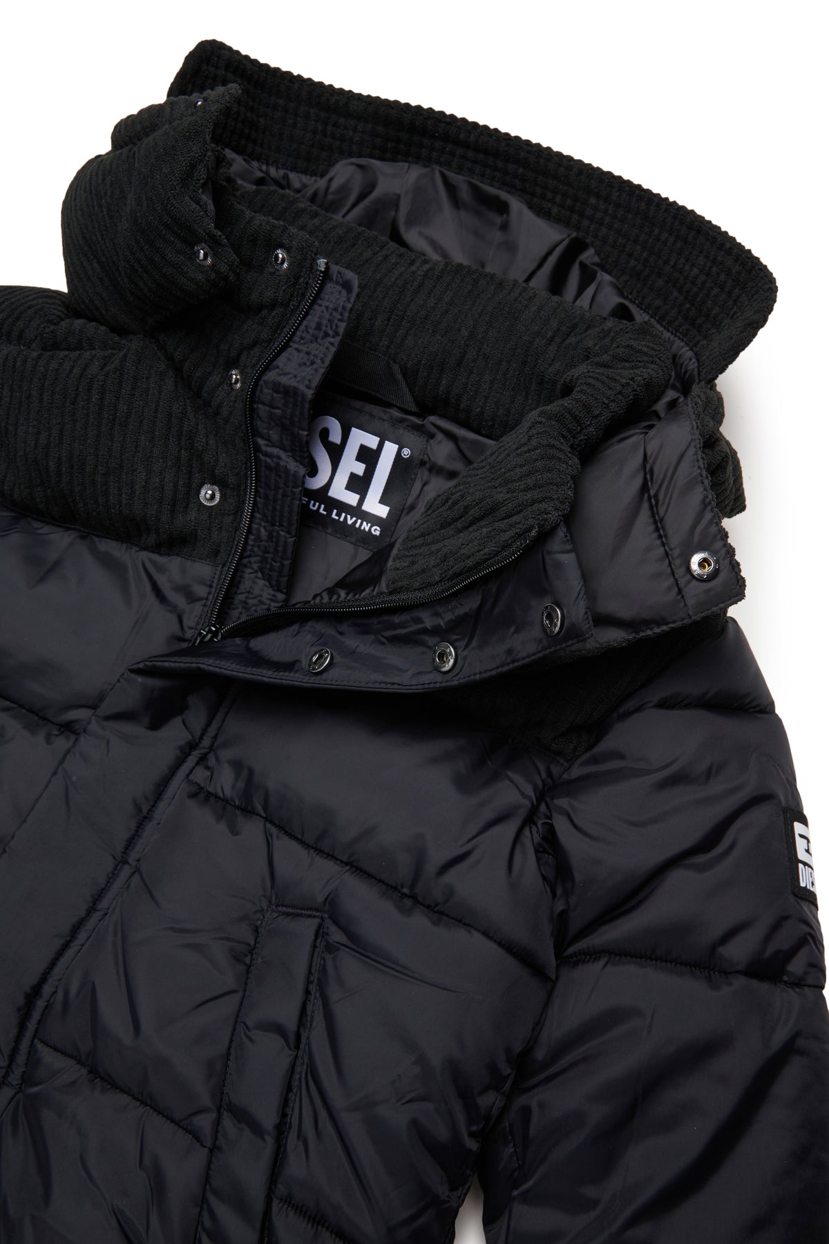 Chaqueta acolchada con logotipo