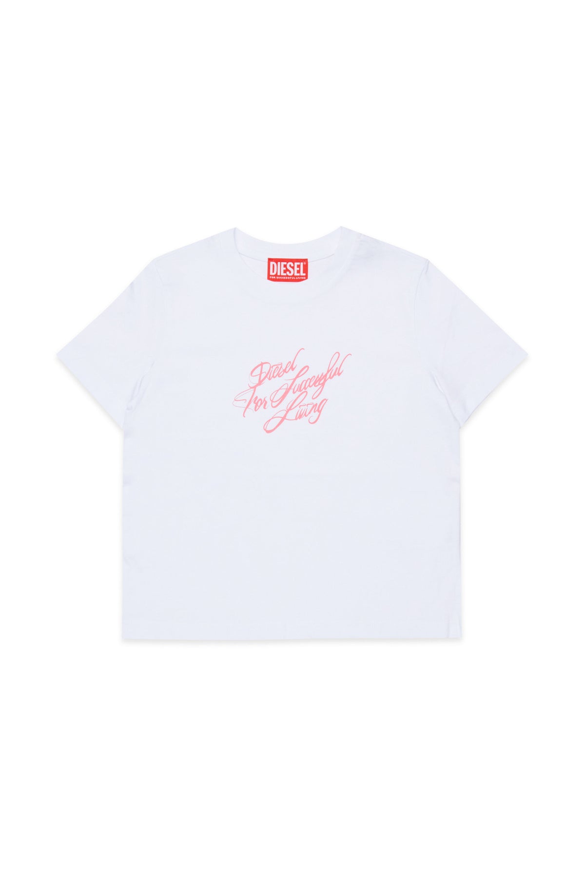 Camiseta con logotipo caligráfico