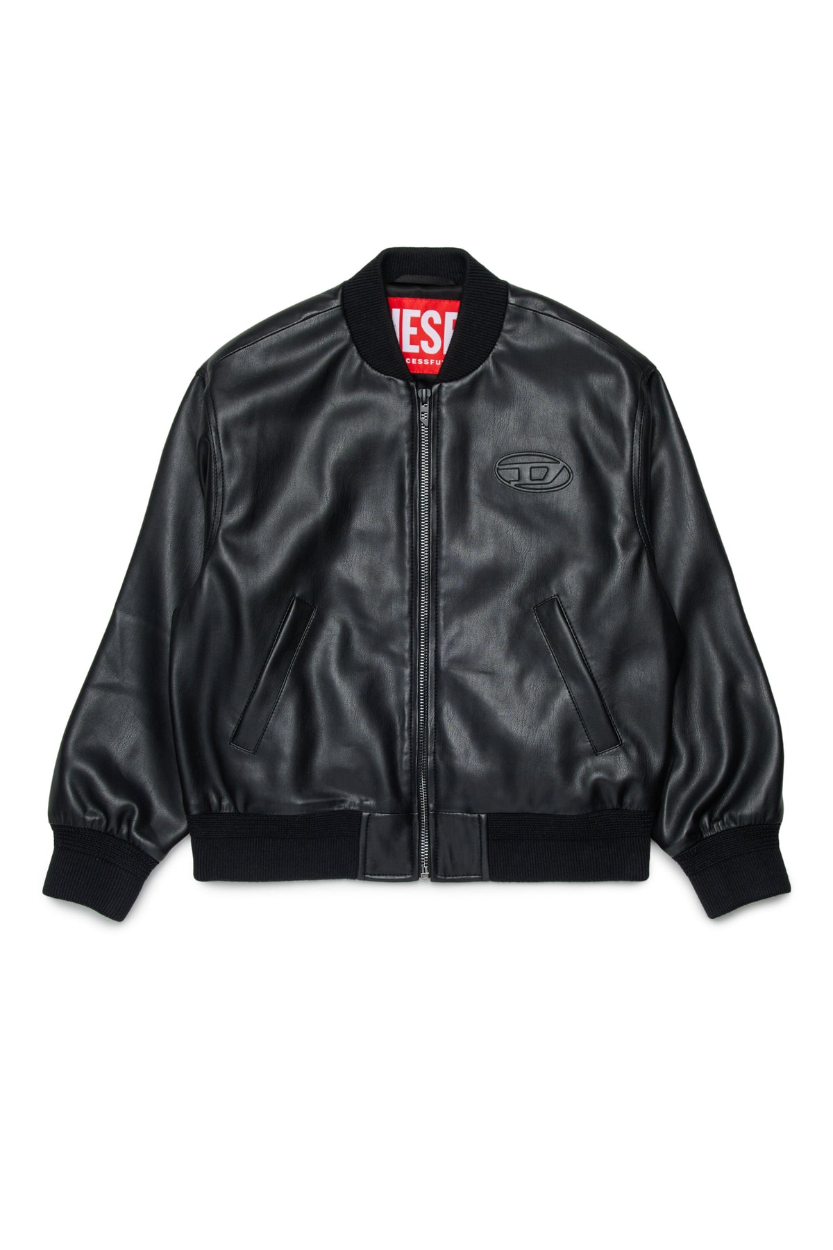 Biker jacket with logo