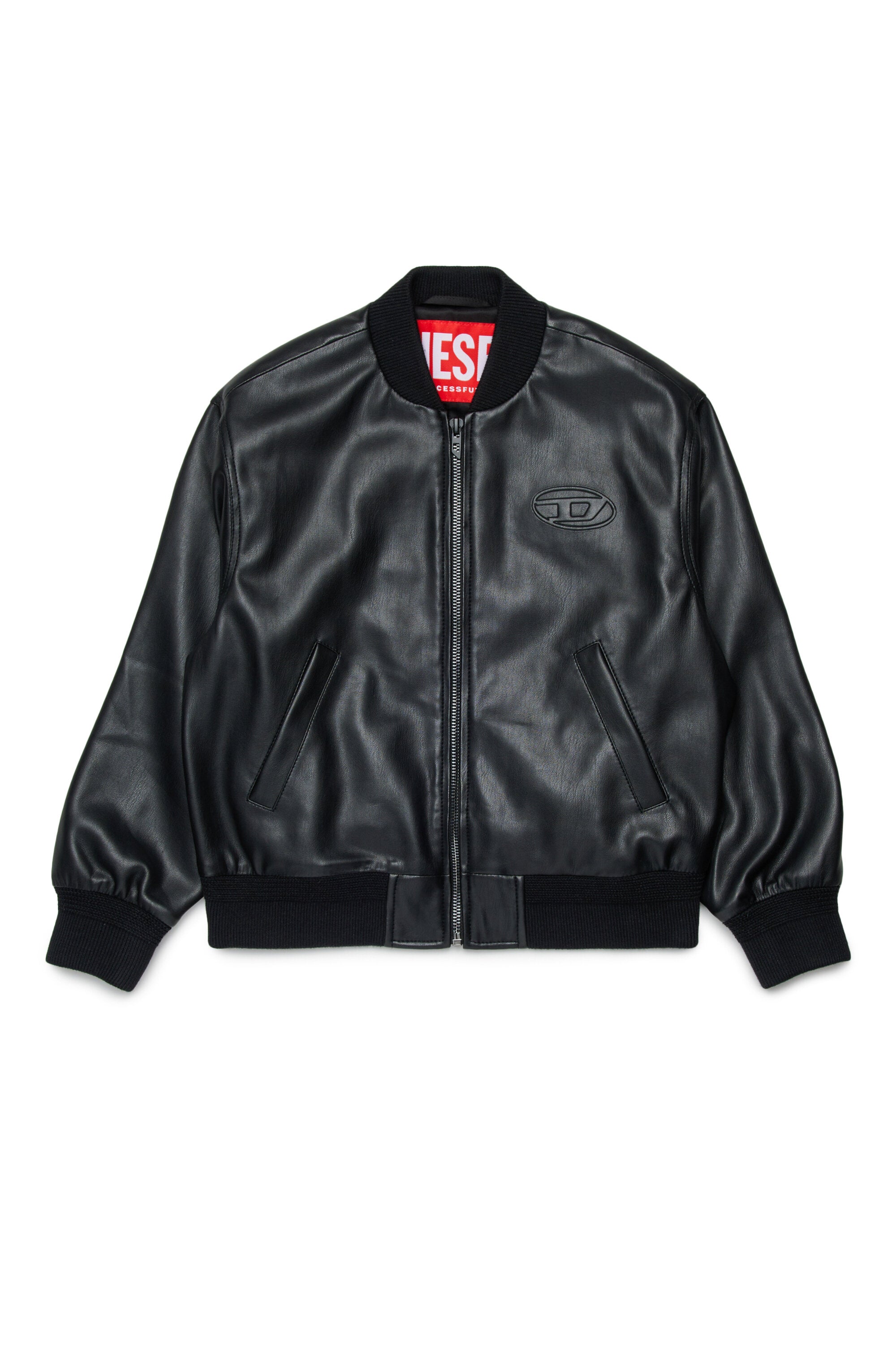 Cazadora biker con logo
