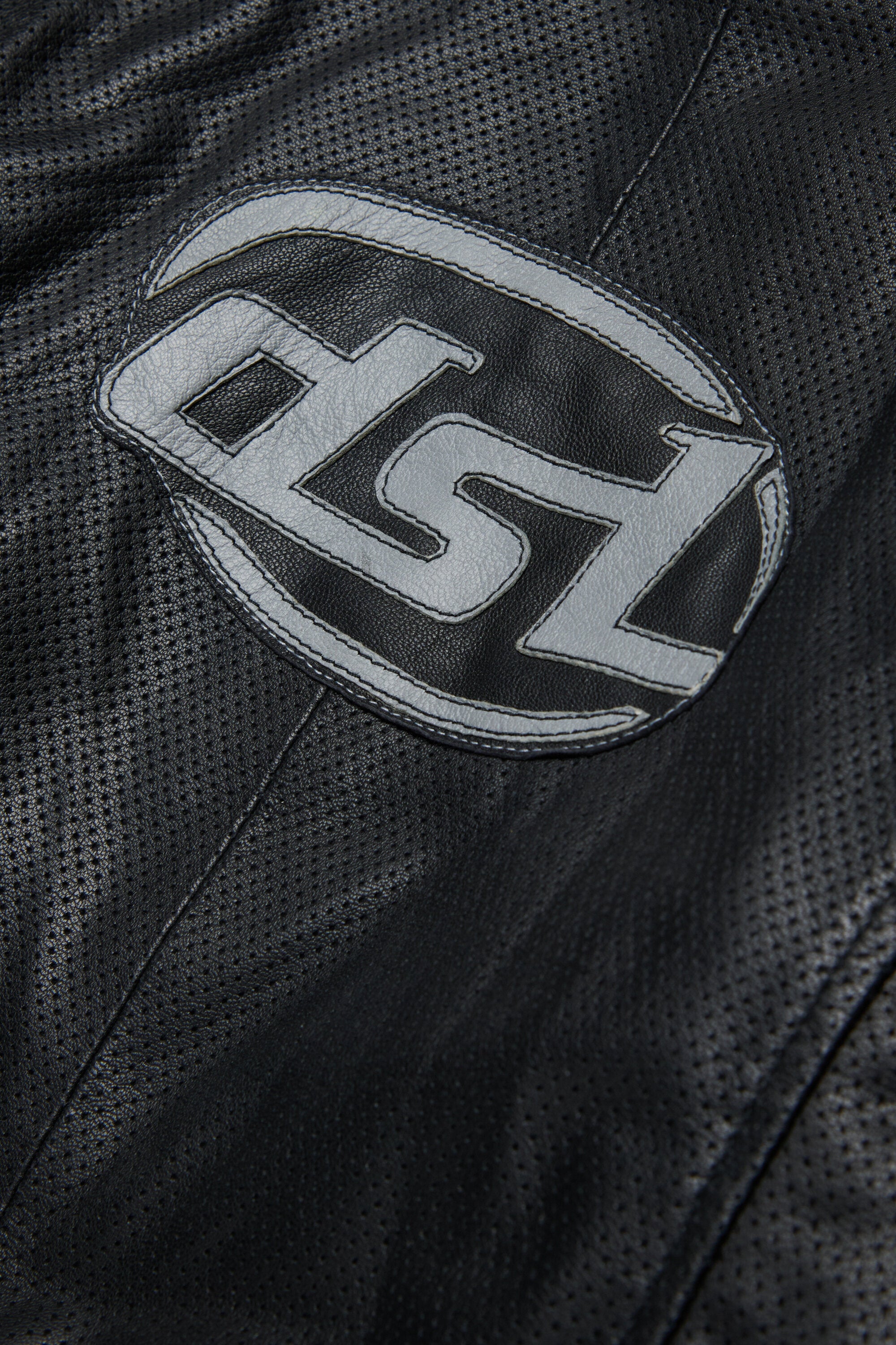 Chaqueta biker con logo estampado