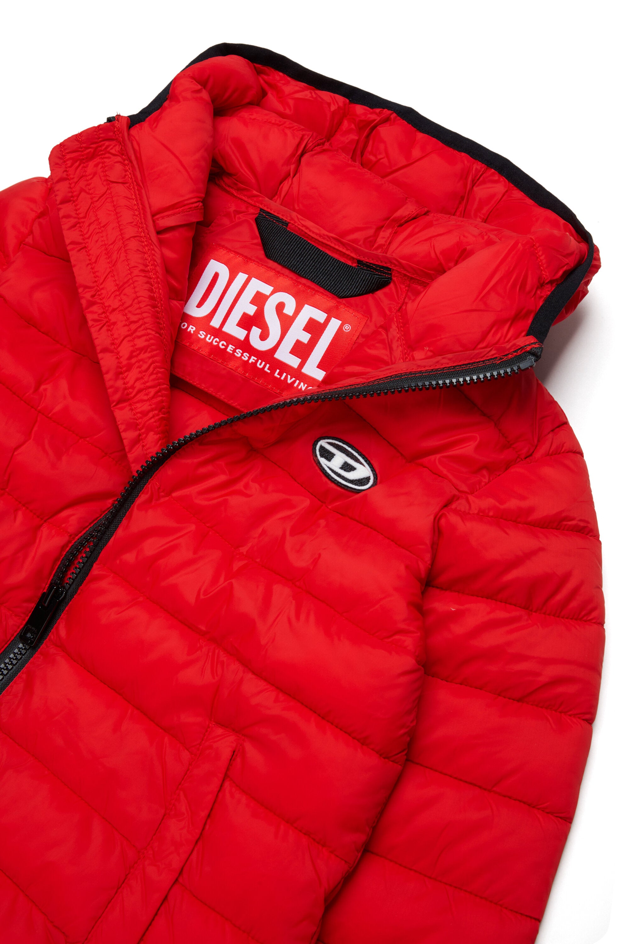 Chaqueta acolchada con logo estampado