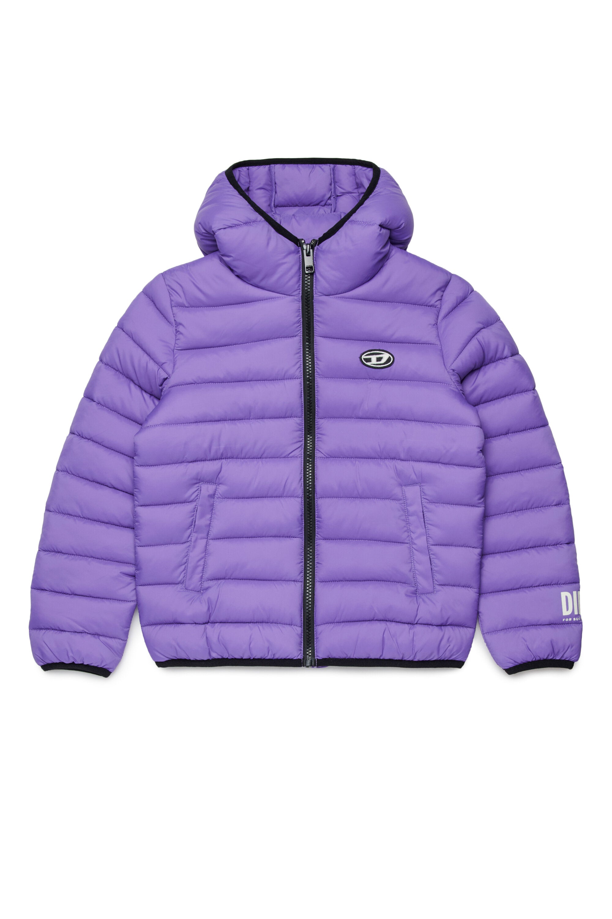 Chaqueta acolchada con logo estampado