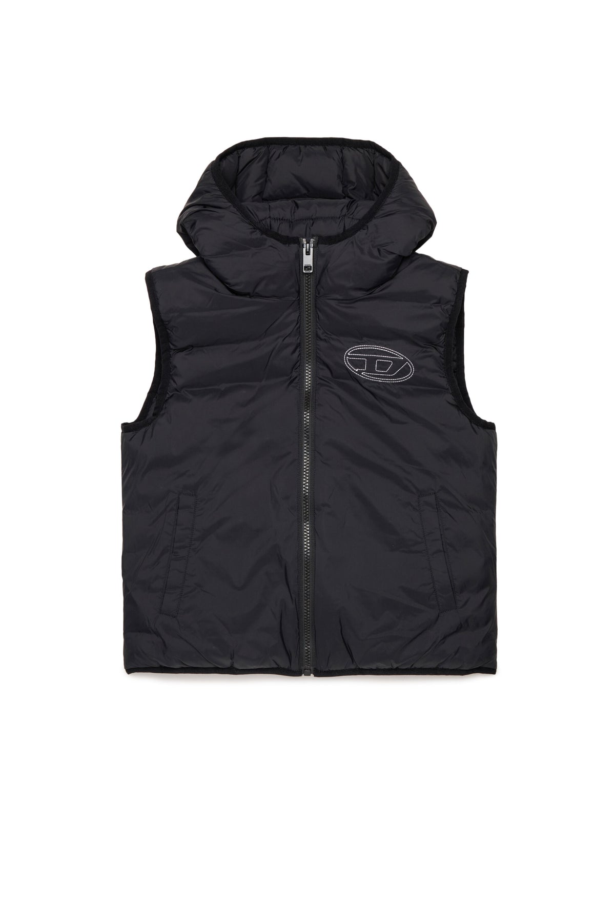 Lightweight padded vest with logo