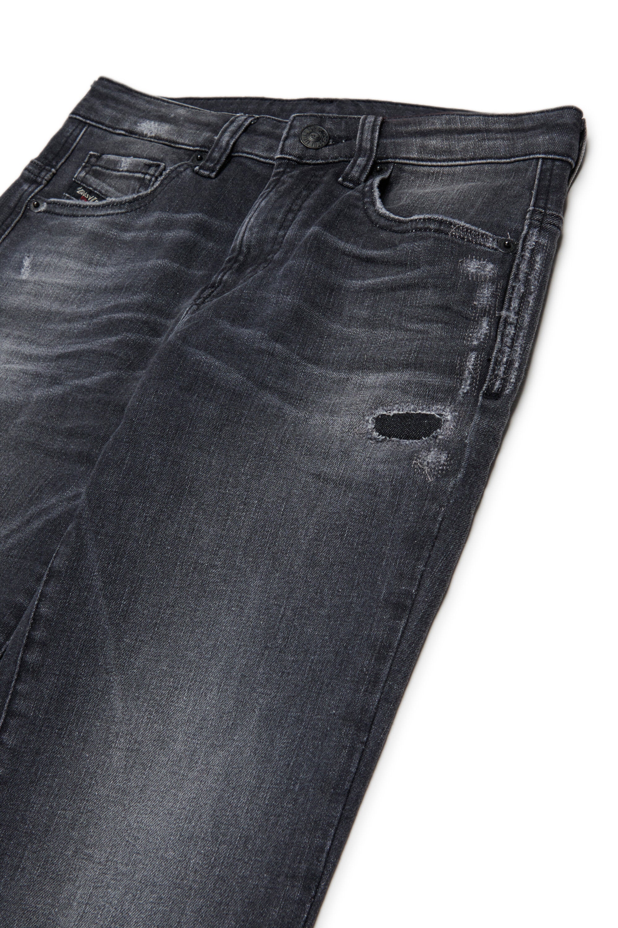 Jeans corte regular lavado gris - D-Ilia