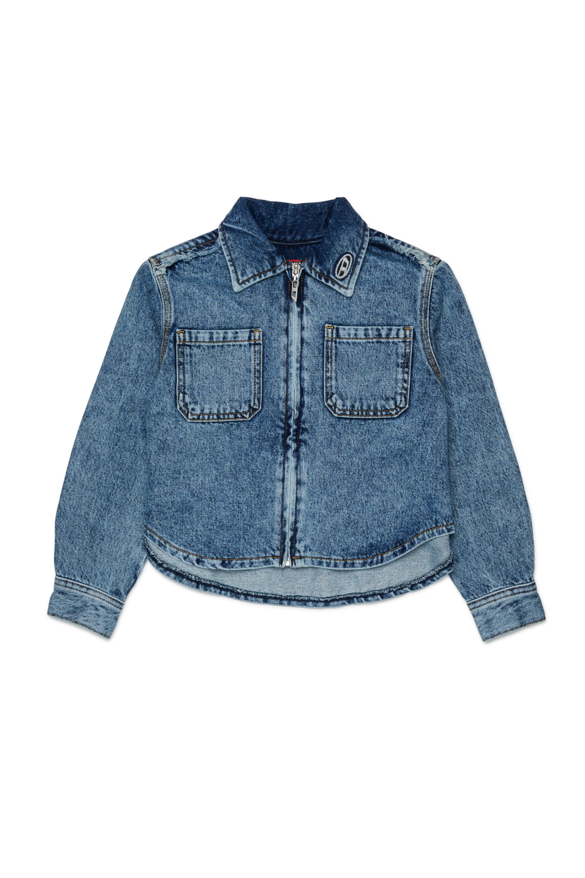 Denim shirt with logo