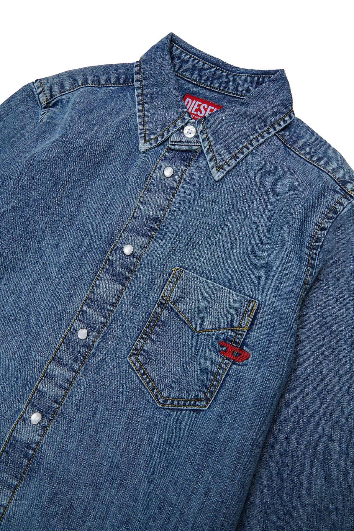 Chemise en denim avec logo