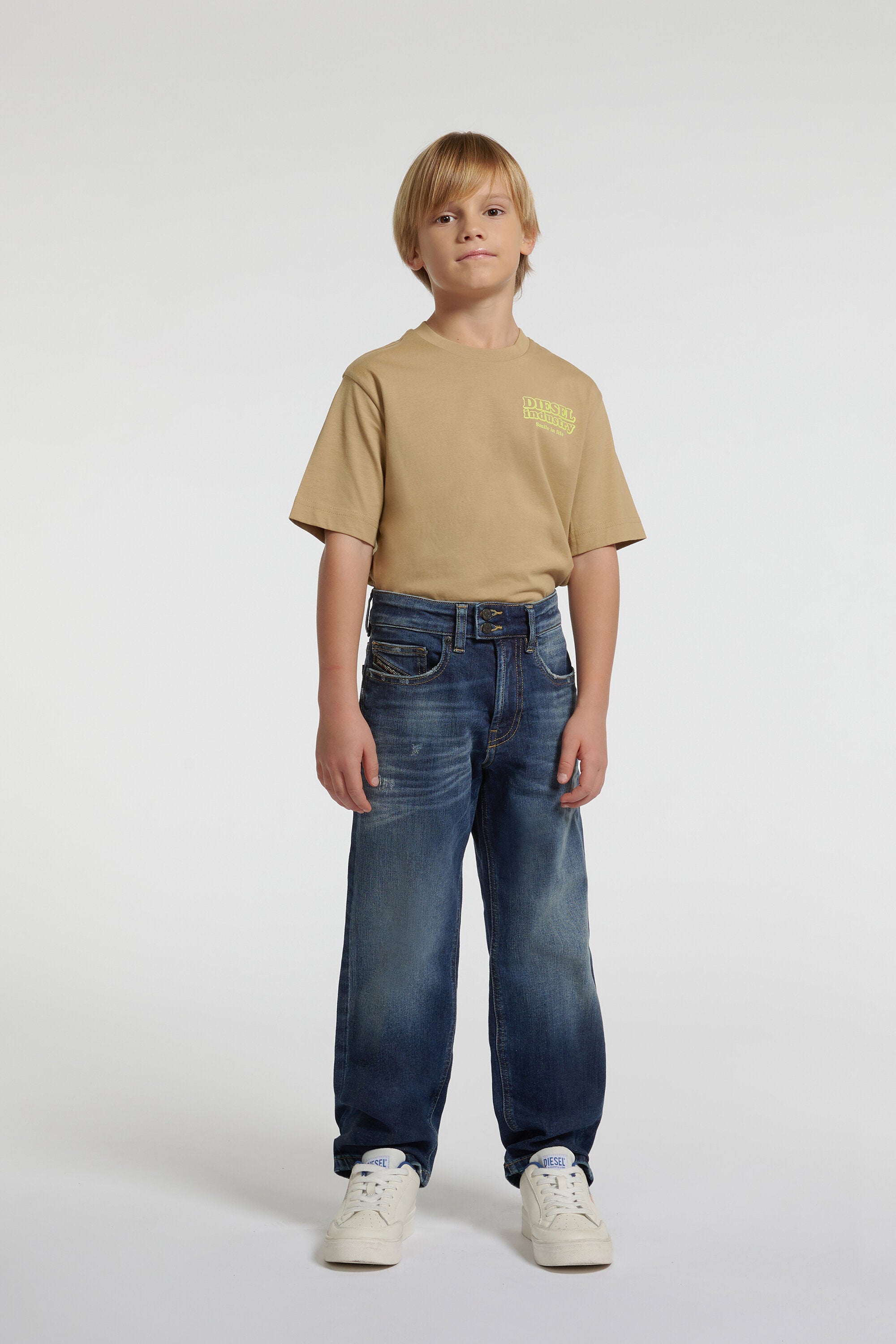 Jeans corte relajado lavado azul medio - D-Maki