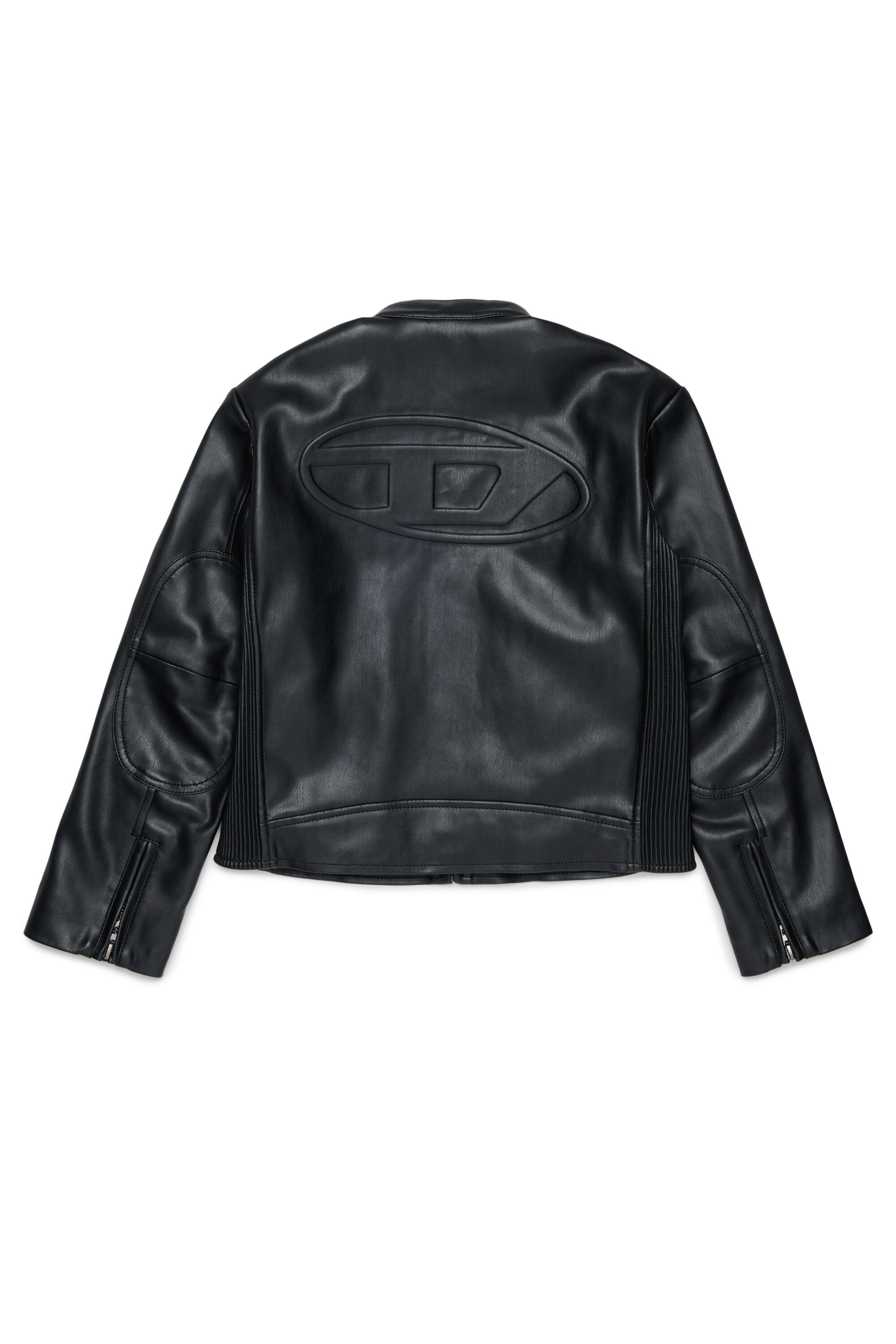 Chaqueta biker con logo estampado