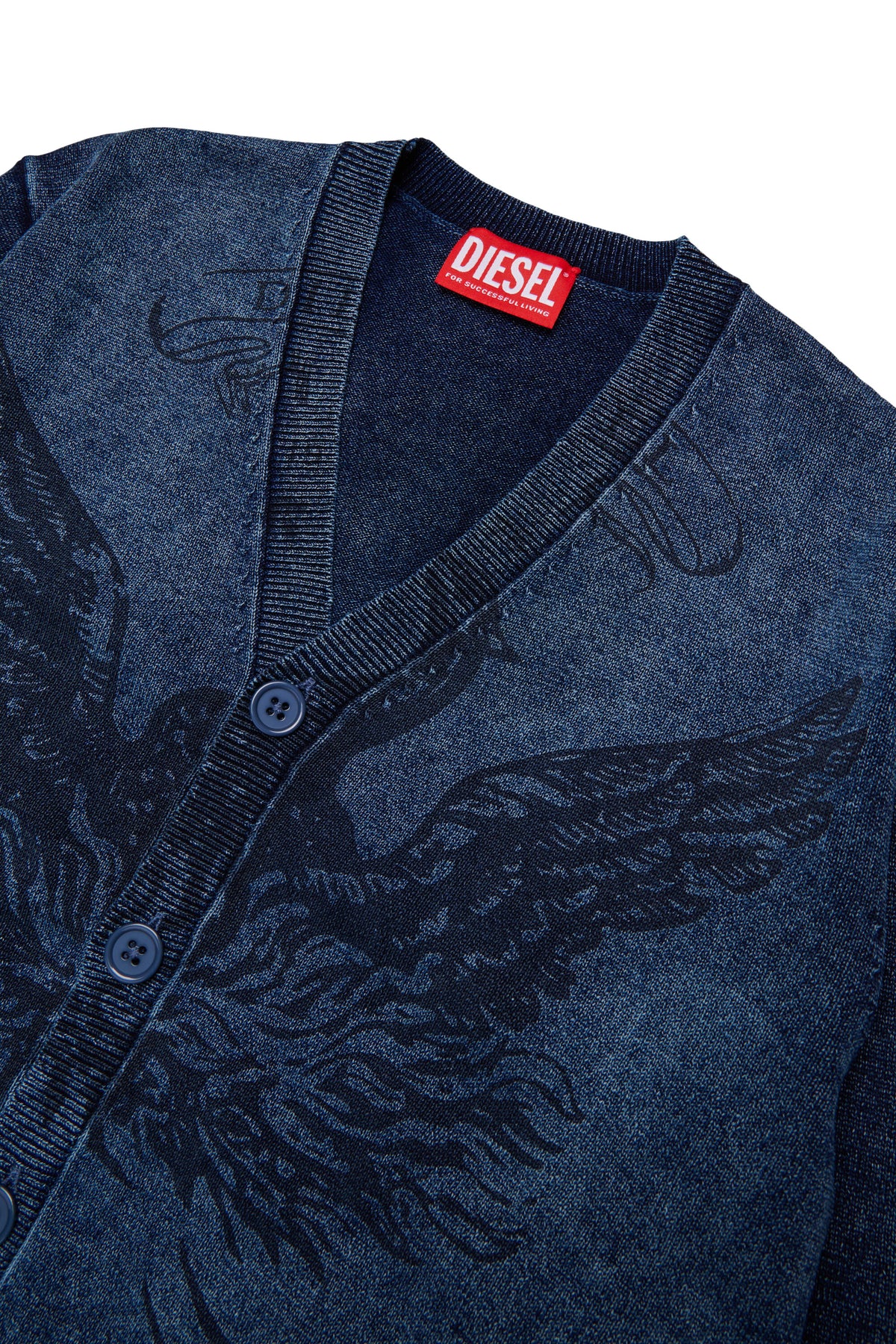 Cárdigan jacquard con logo