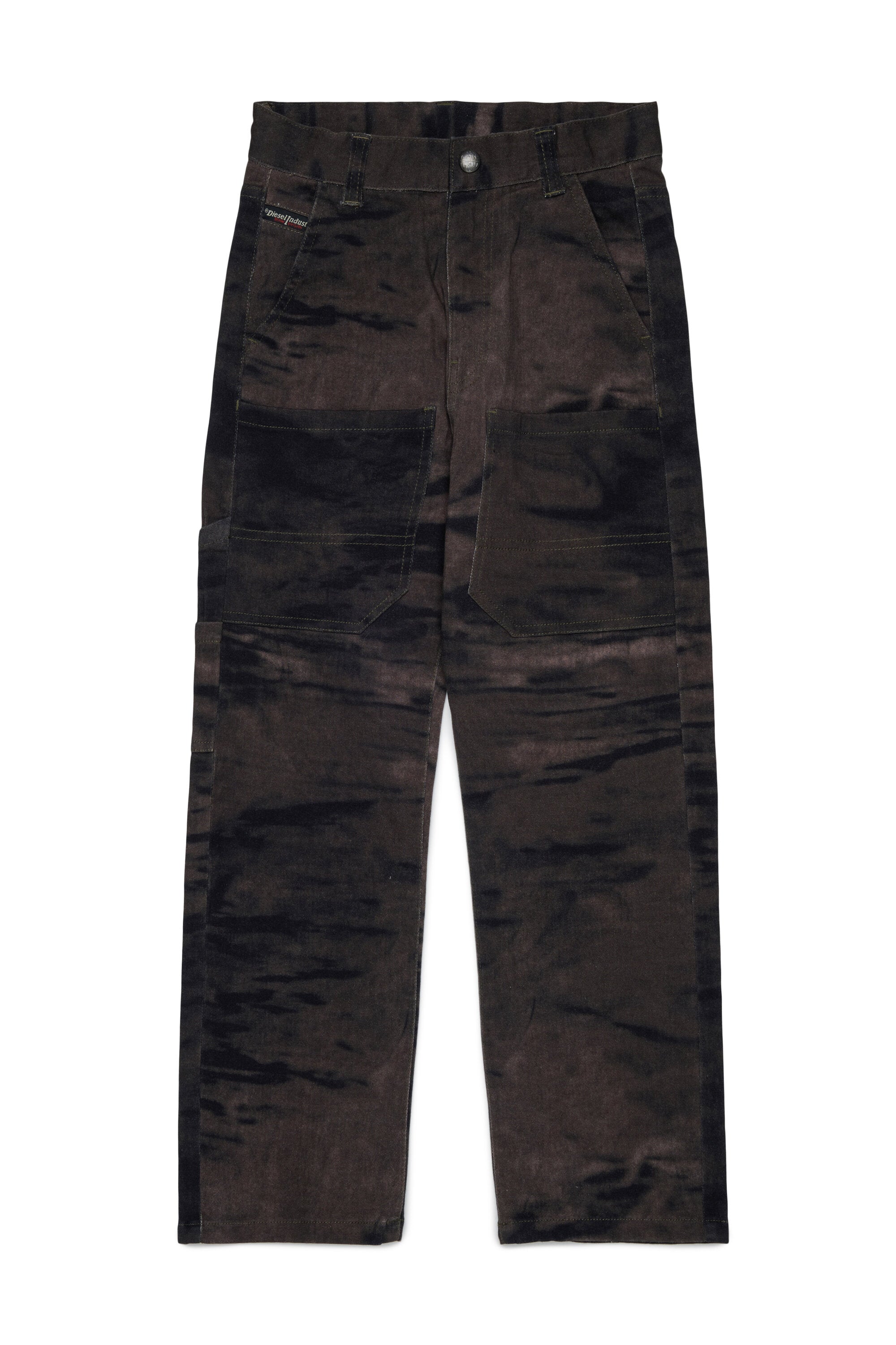 Pantalon cargo effet velours