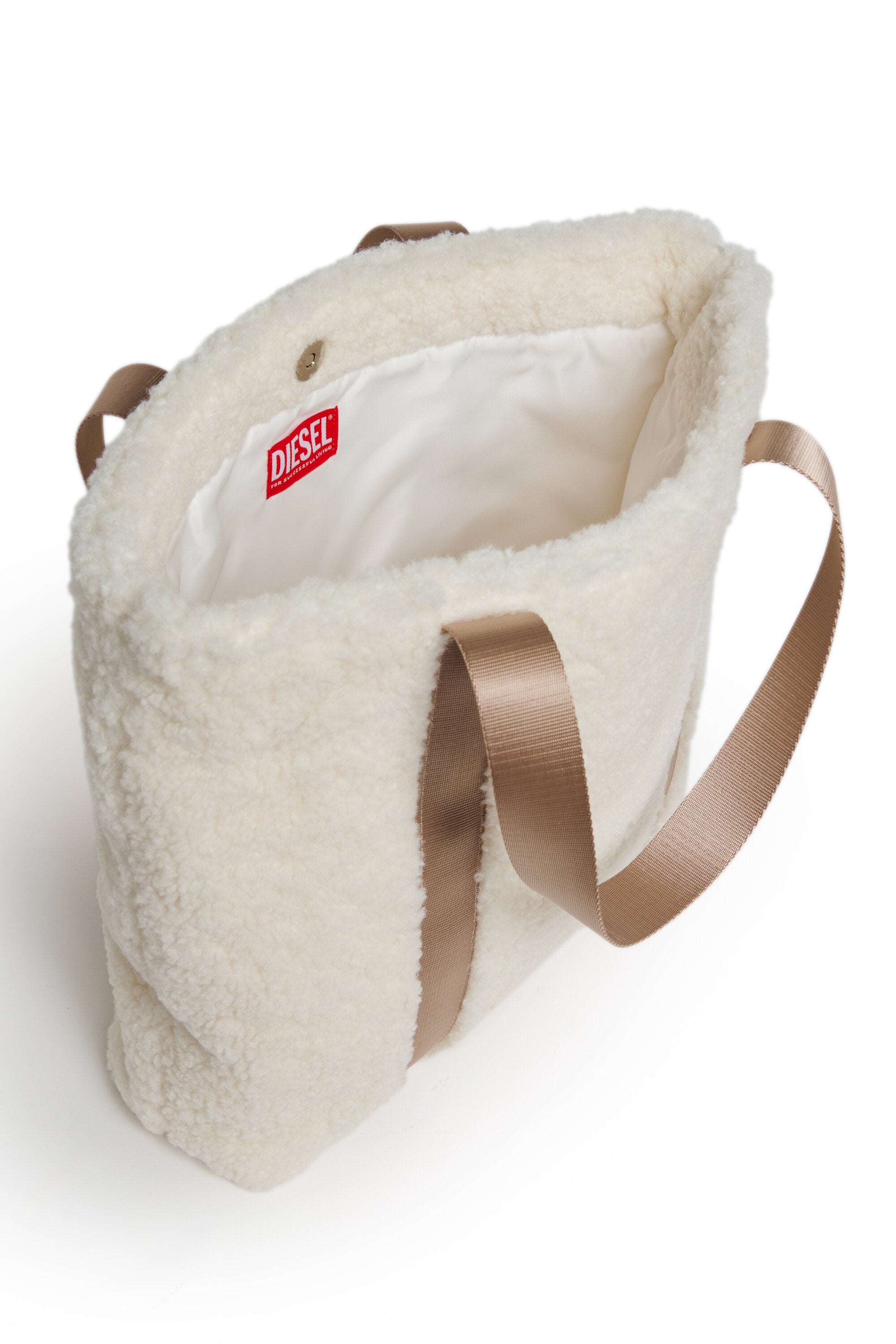 Sac effet peluche avec logo