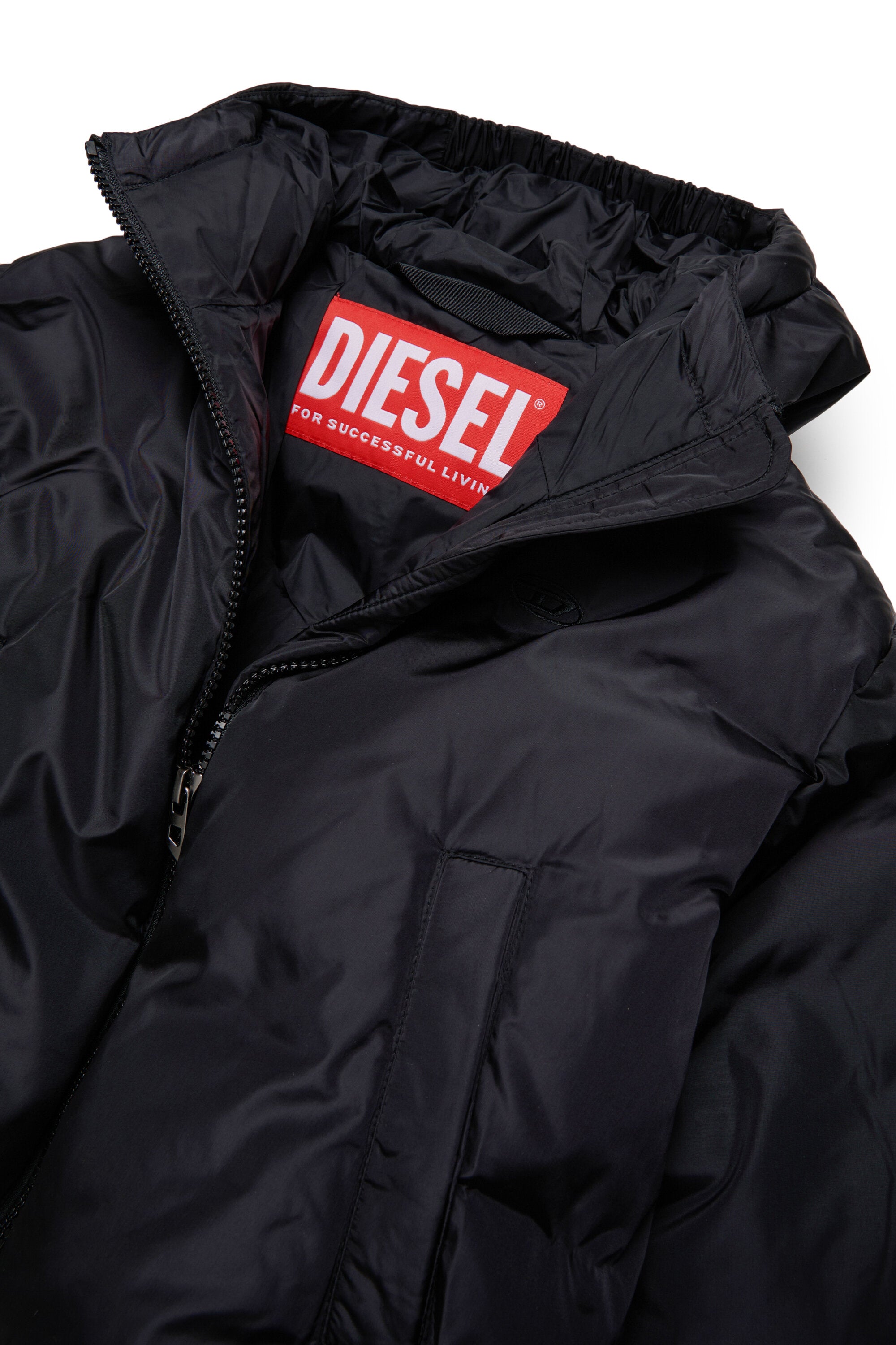 Chaqueta acolchada con logo estampado