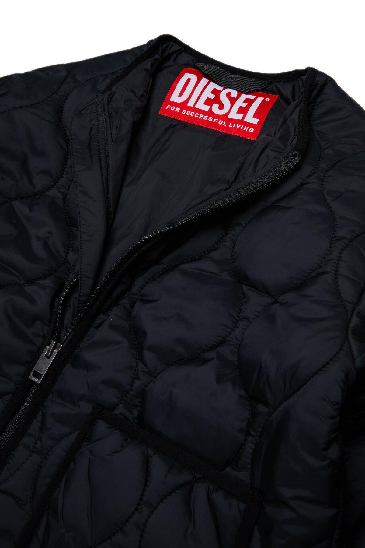 Padded jacket with printed logo