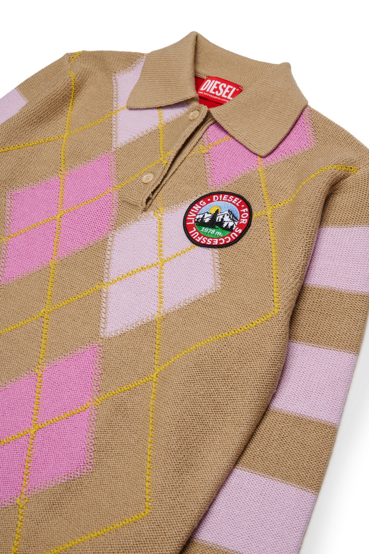 Polo de mezcla de lana con logo