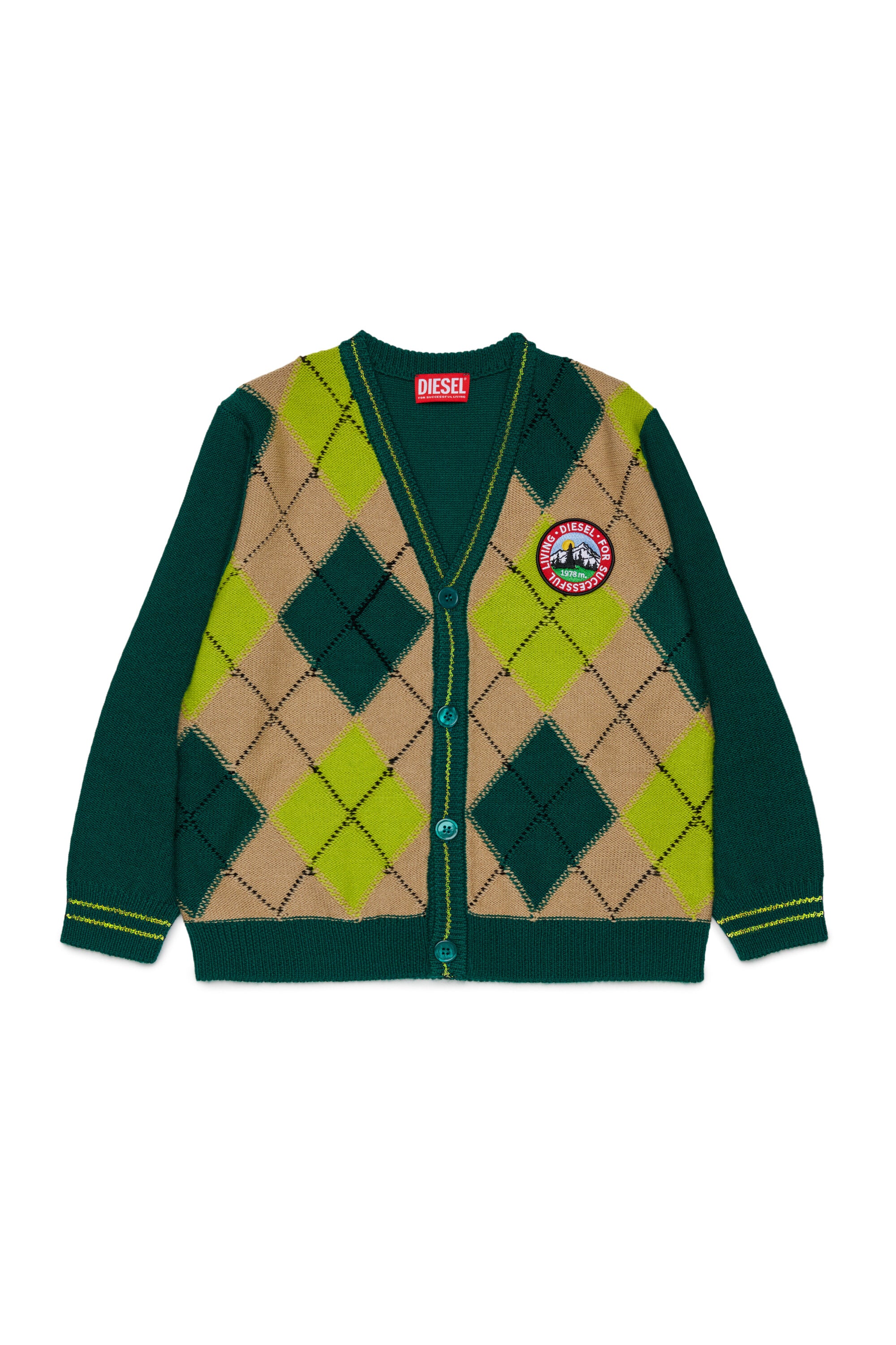 Cardigan en mélange de laine avec logo