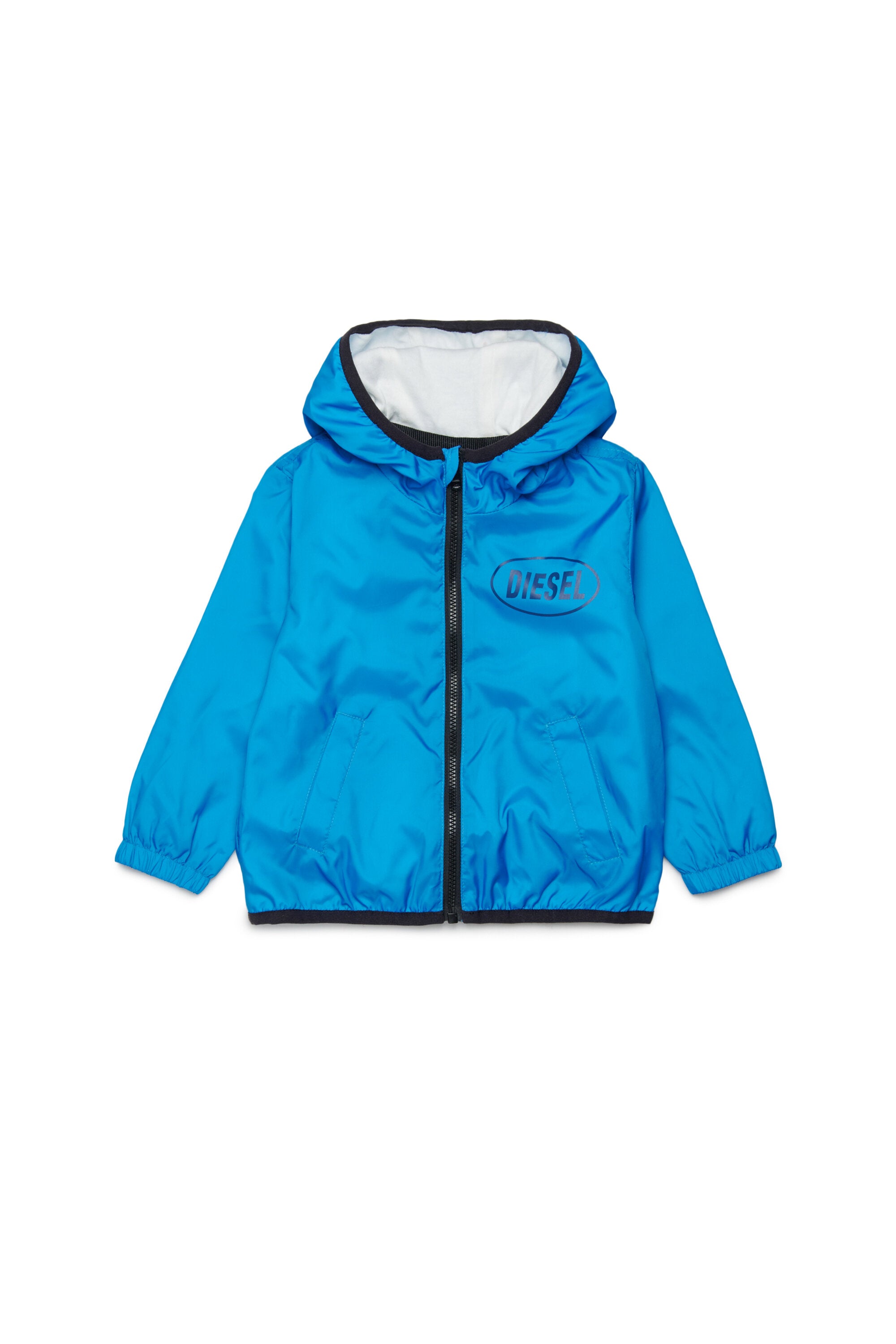 Windbreaker with printed logo