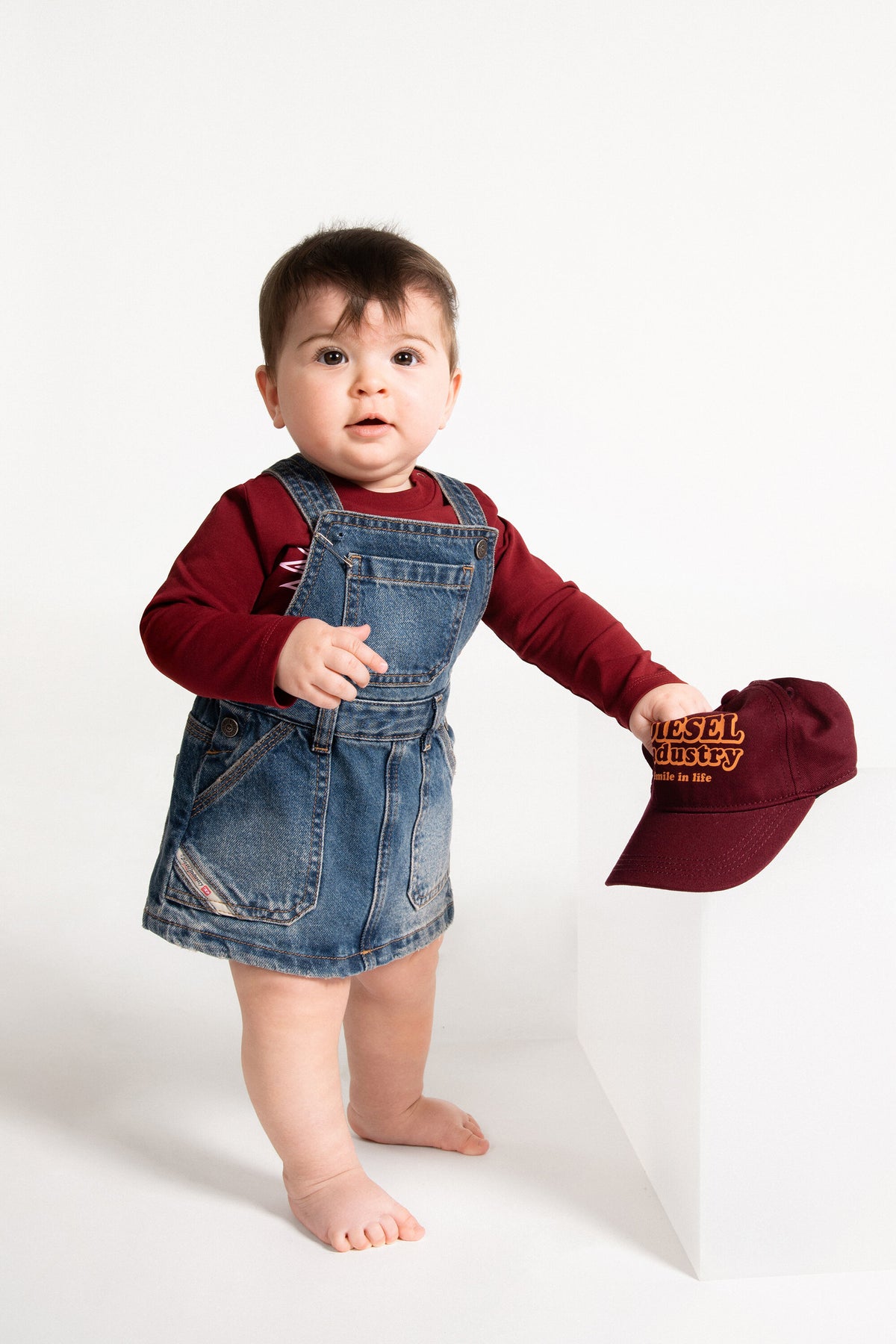 Salopette courte en denim