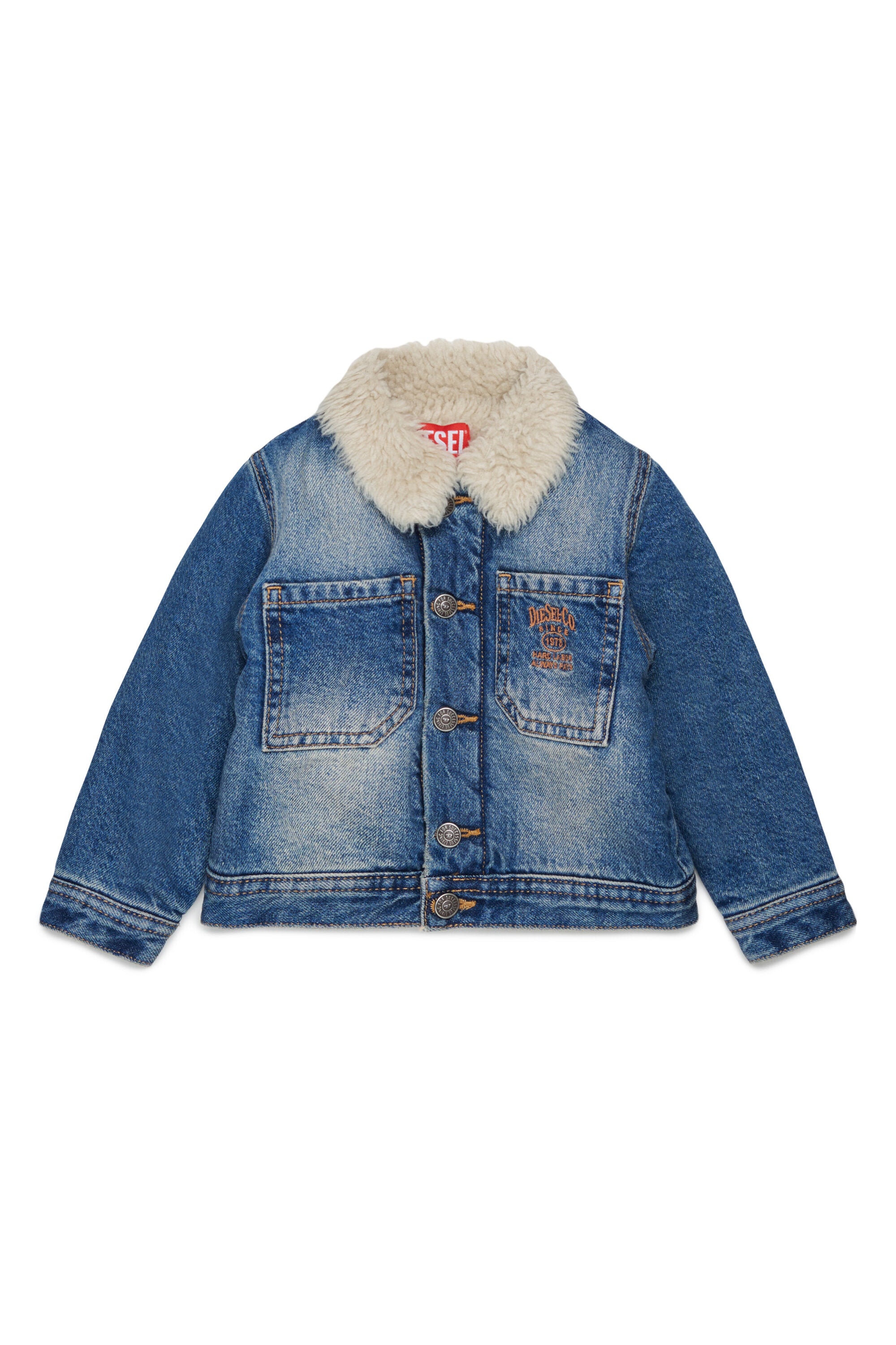 Chaqueta vaquera con logo estampado