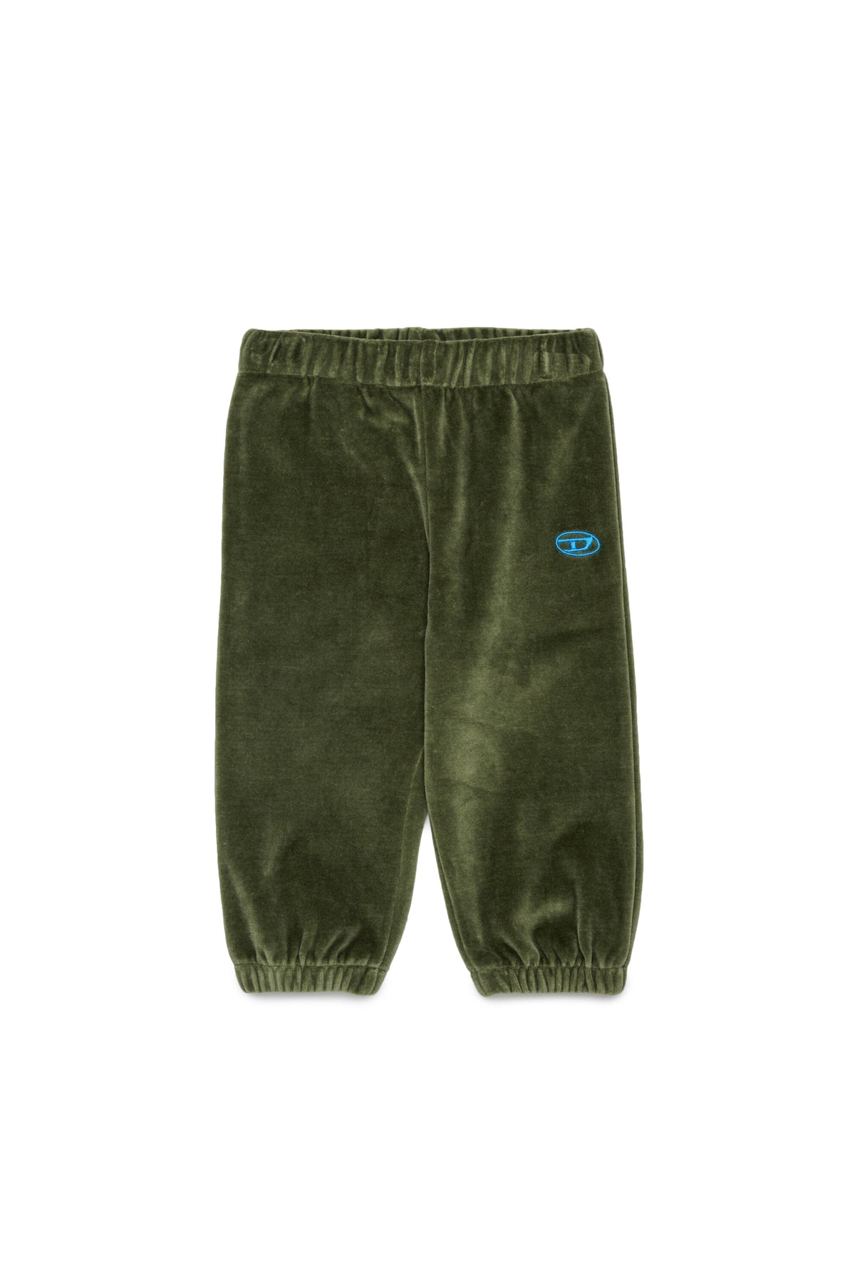 Velour pants with logo