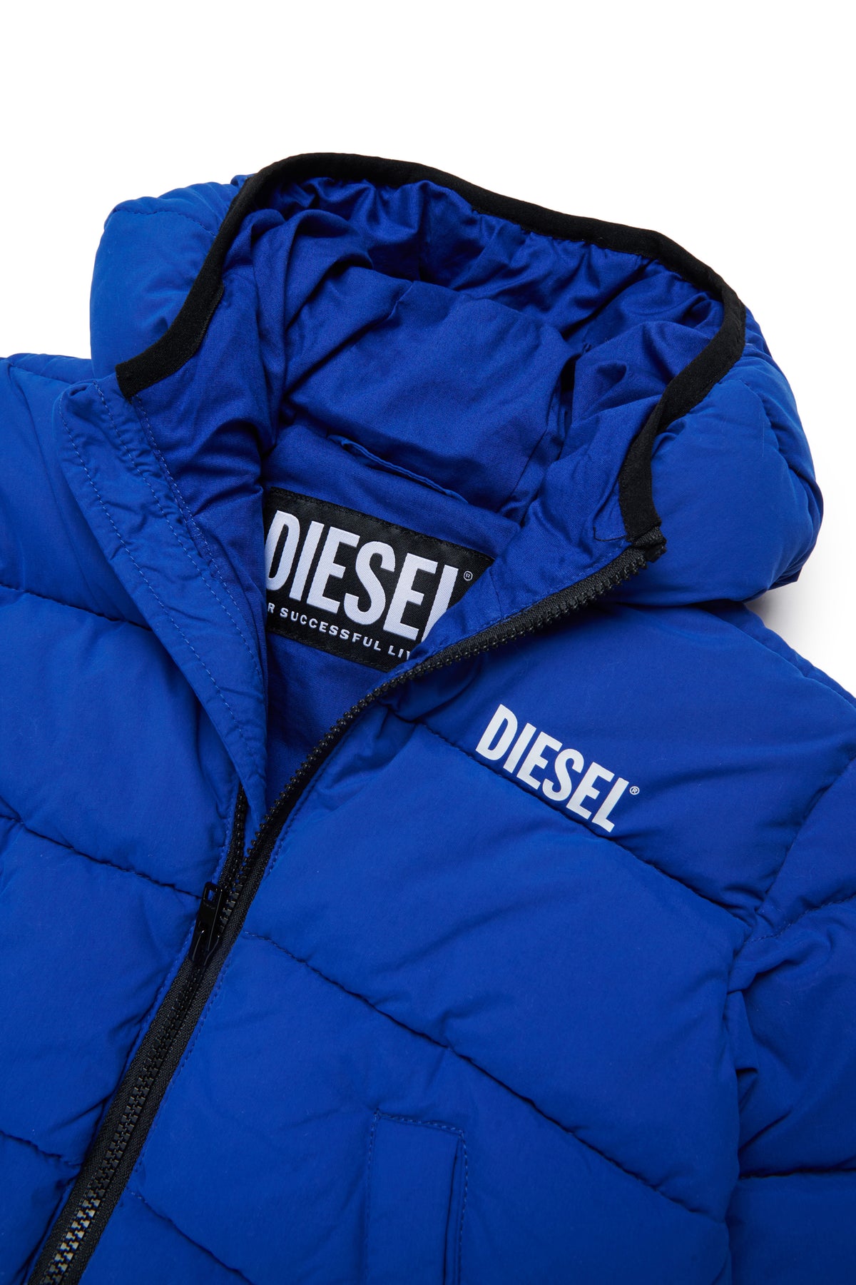 Chaqueta acolchada con logo estampado