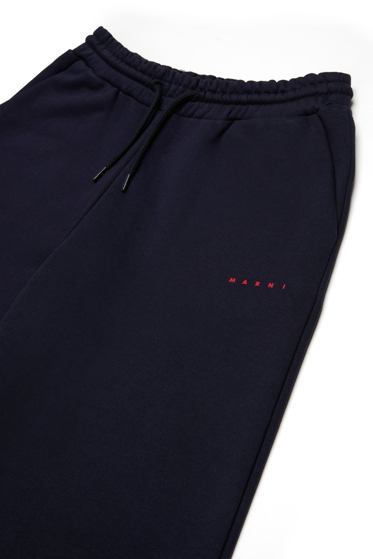 Branded fleece wide-leg pants