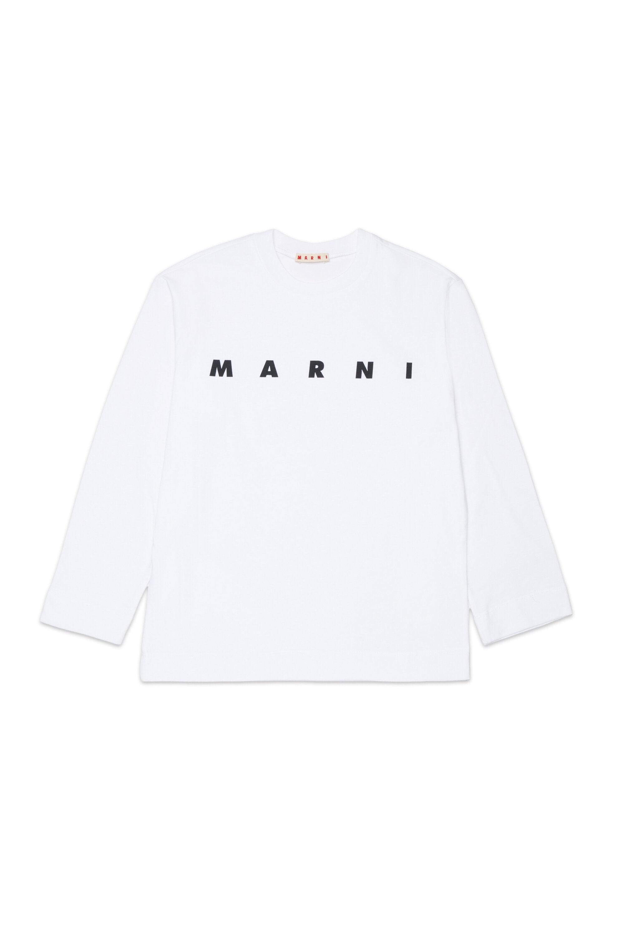 T-shirt en jersey à manches longues avec logo Marni