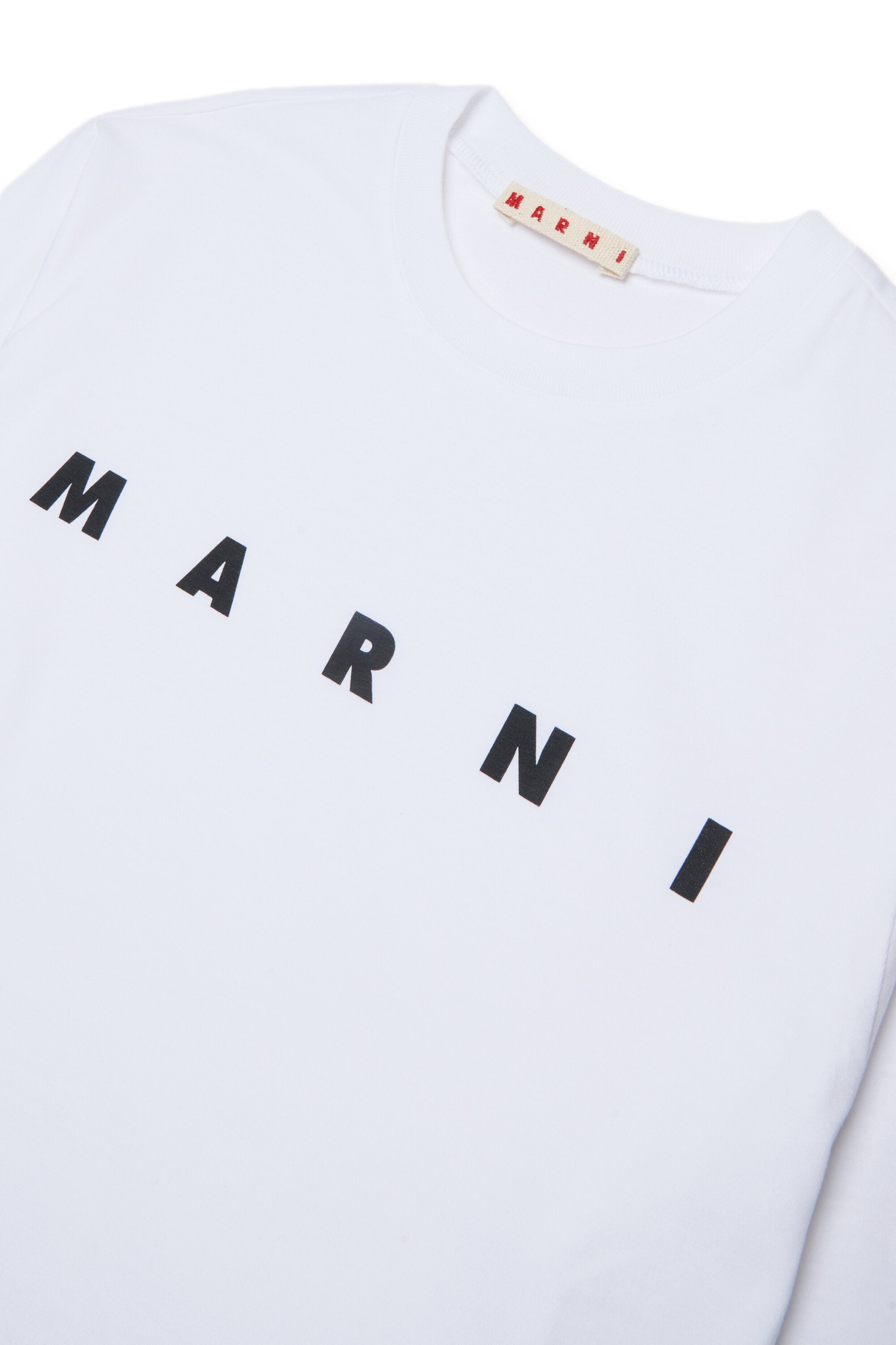 T-shirt en jersey à manches longues avec logo Marni