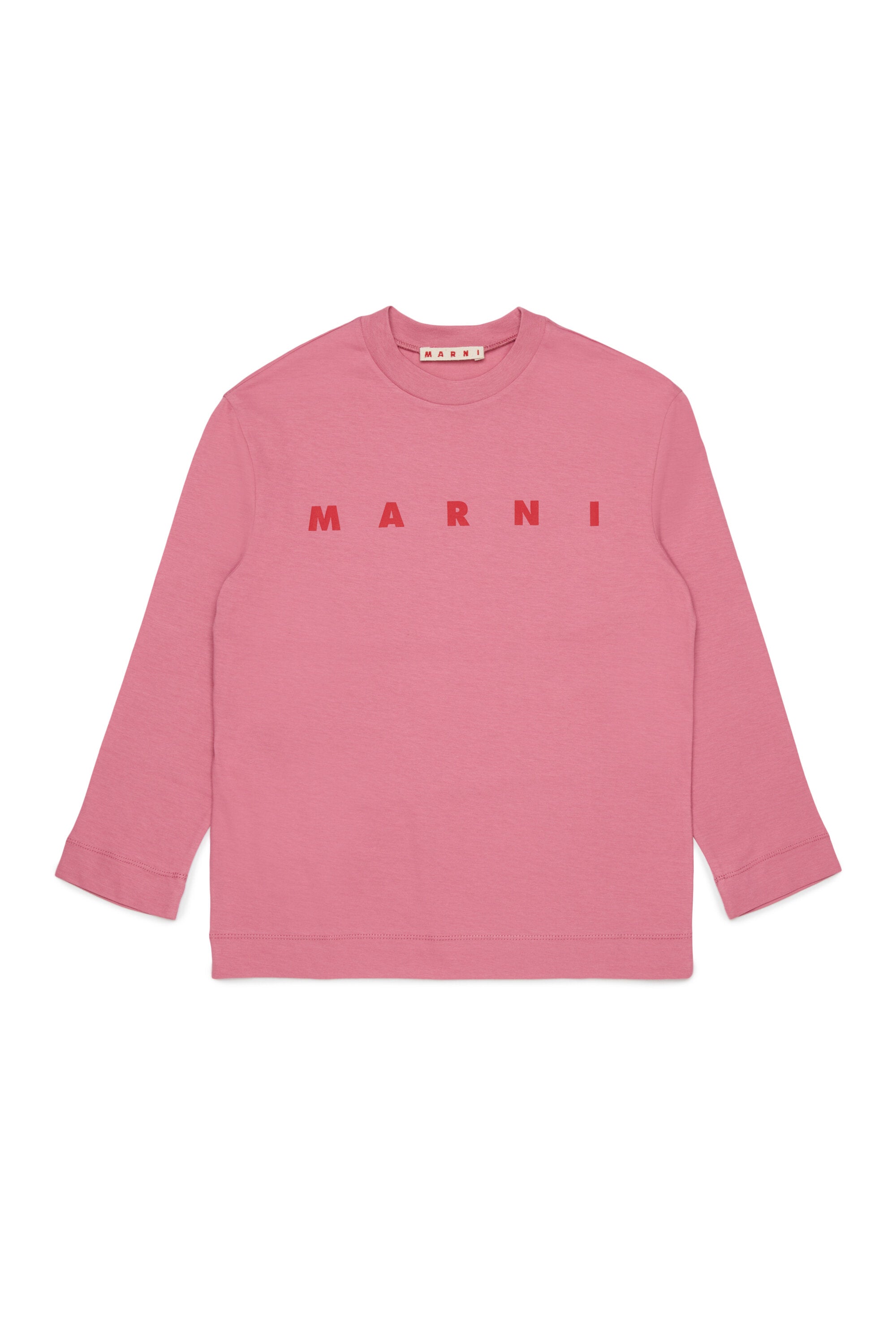 T-shirt en jersey à manches longues avec logo Marni
