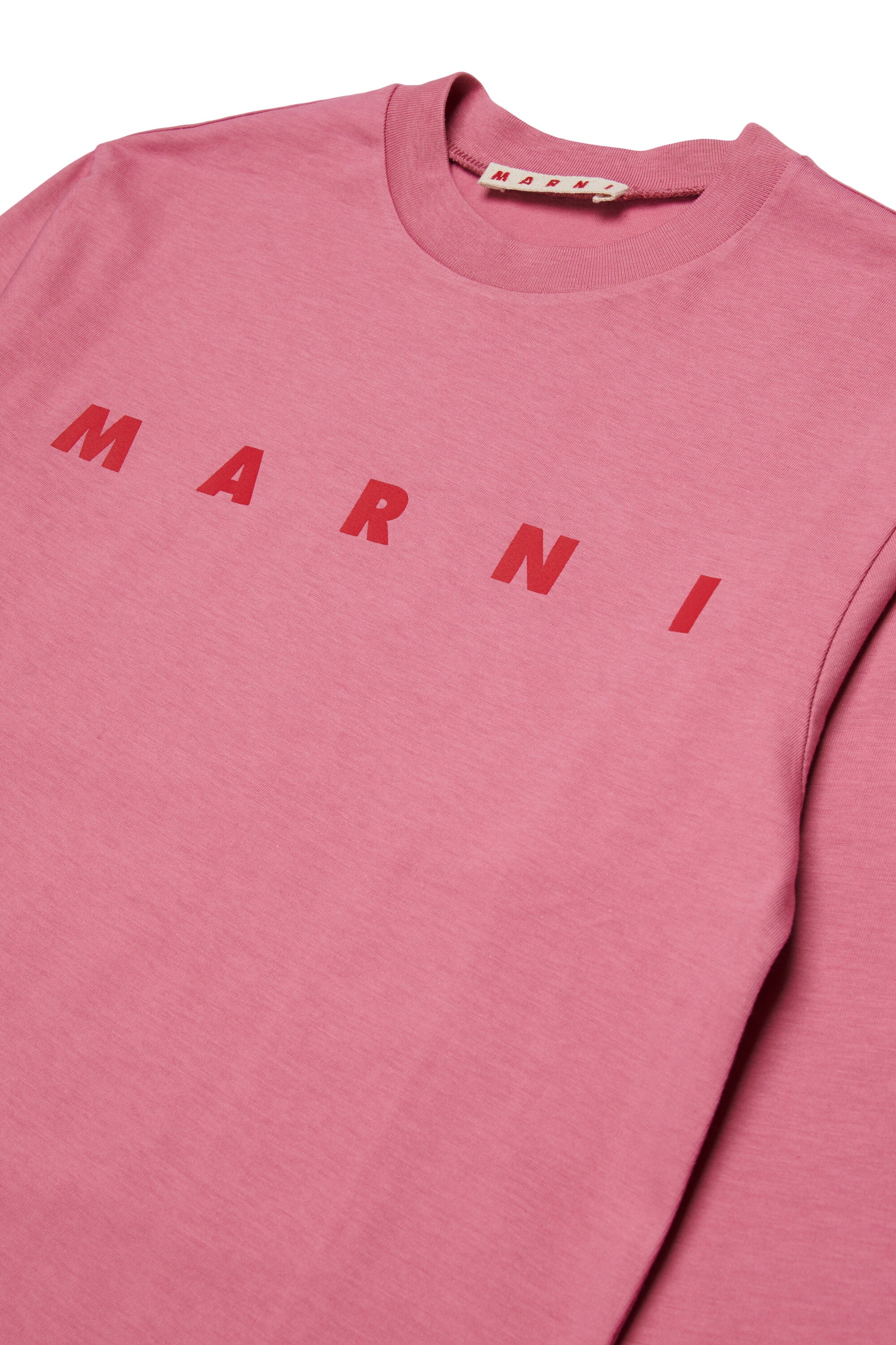 T-shirt en jersey à manches longues avec logo Marni