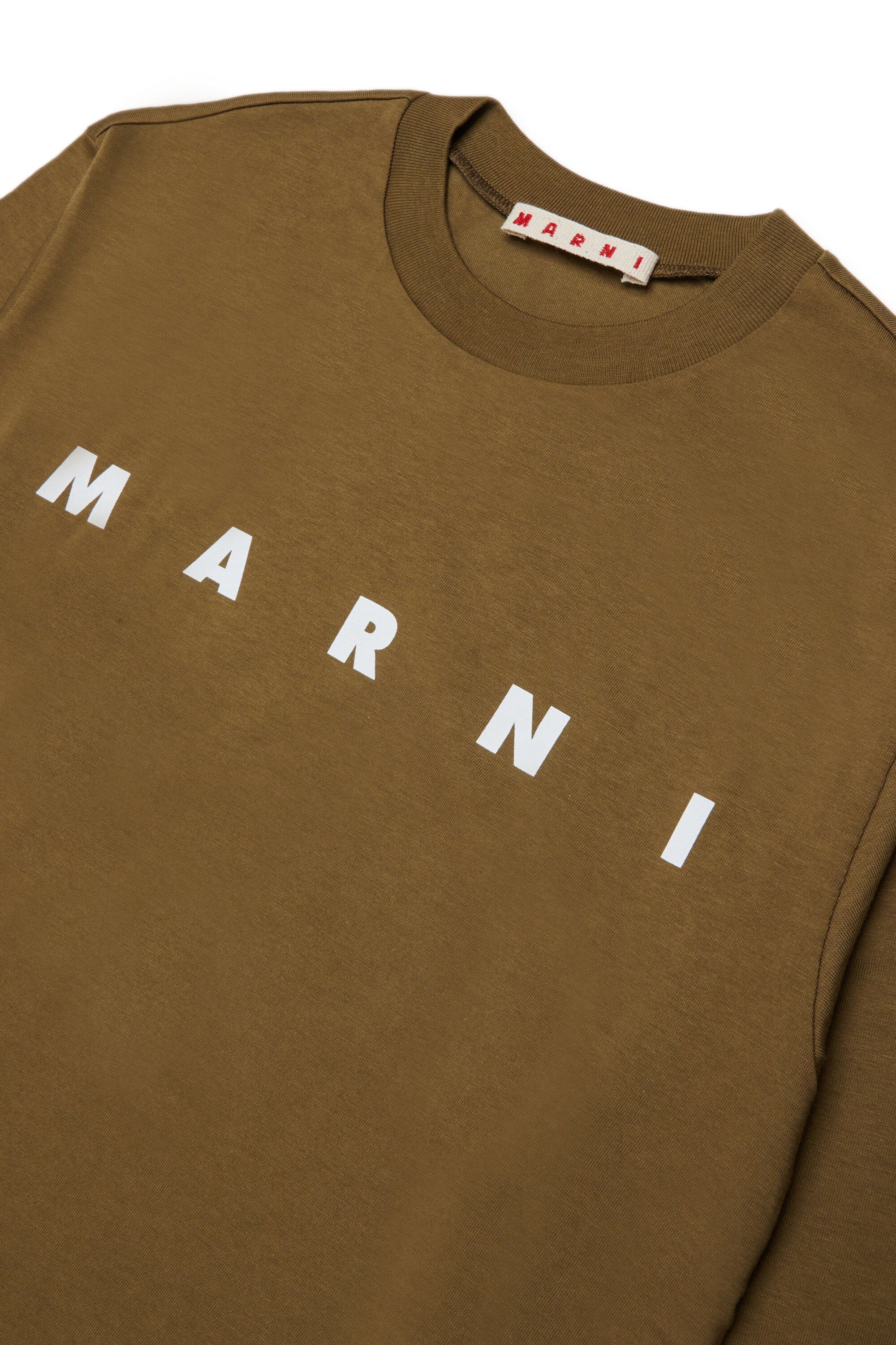 T-shirt en jersey à manches longues avec logo Marni